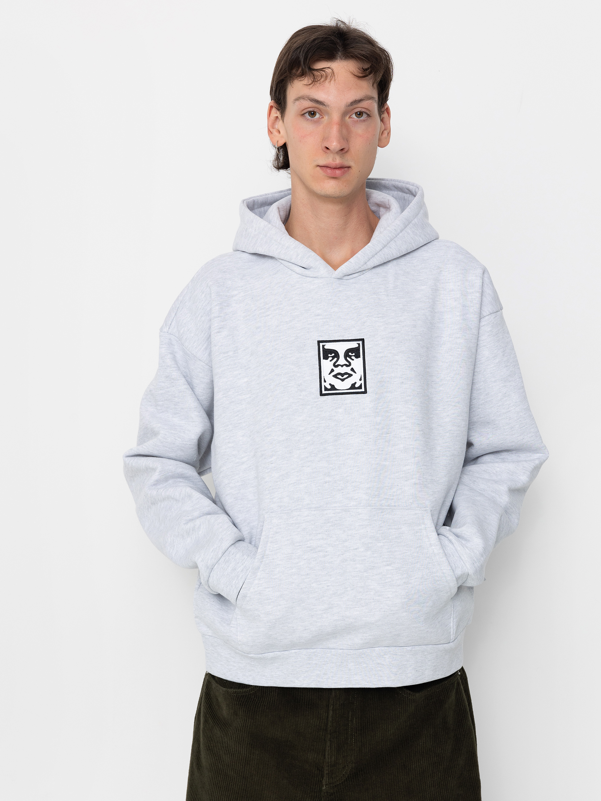 OBEY Hoodie Icon Extra Heavy II HD grey (ash grey) - Main Image