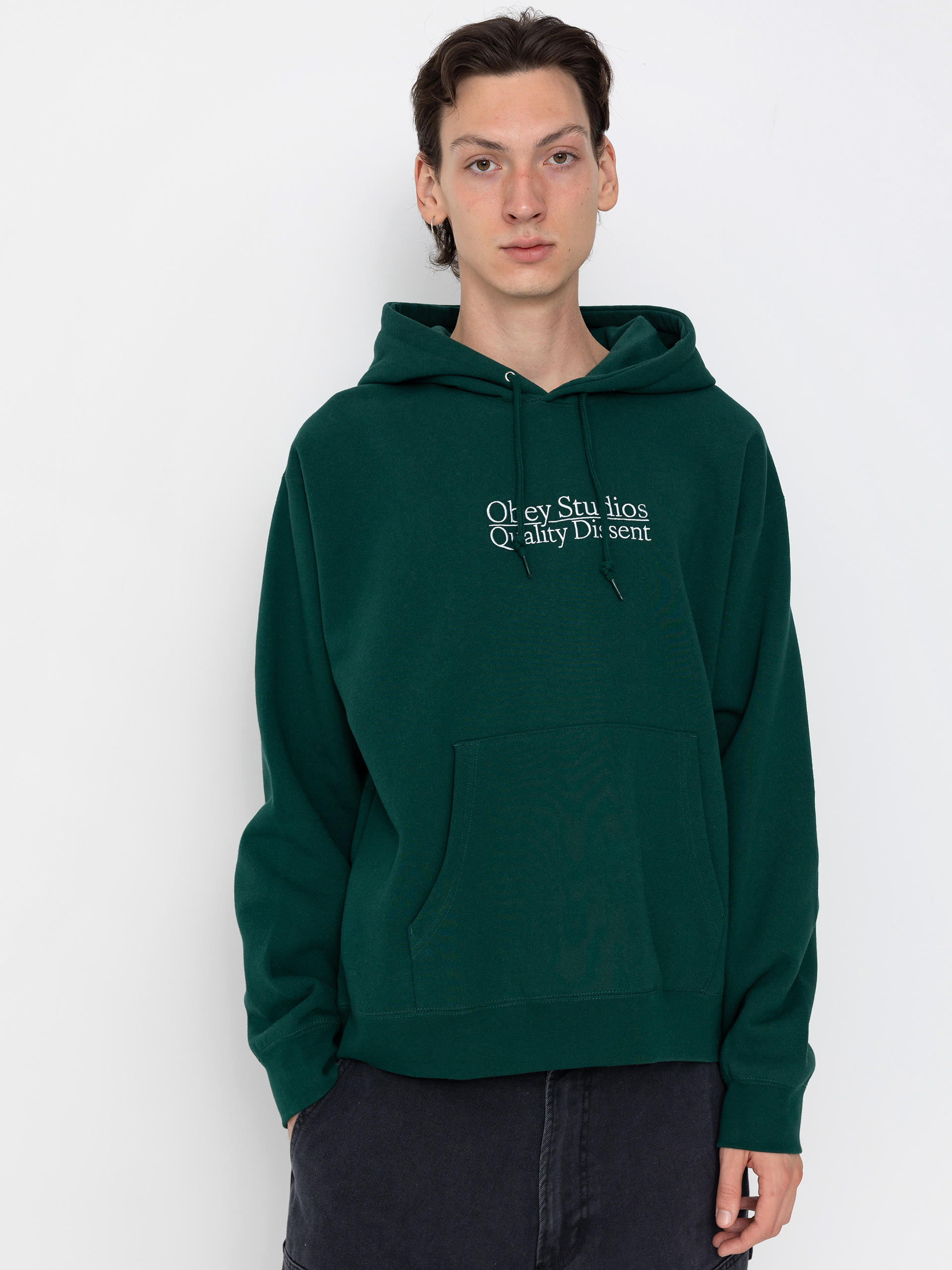 OBEY Quality Dissent HD Hoodie (rain forest)