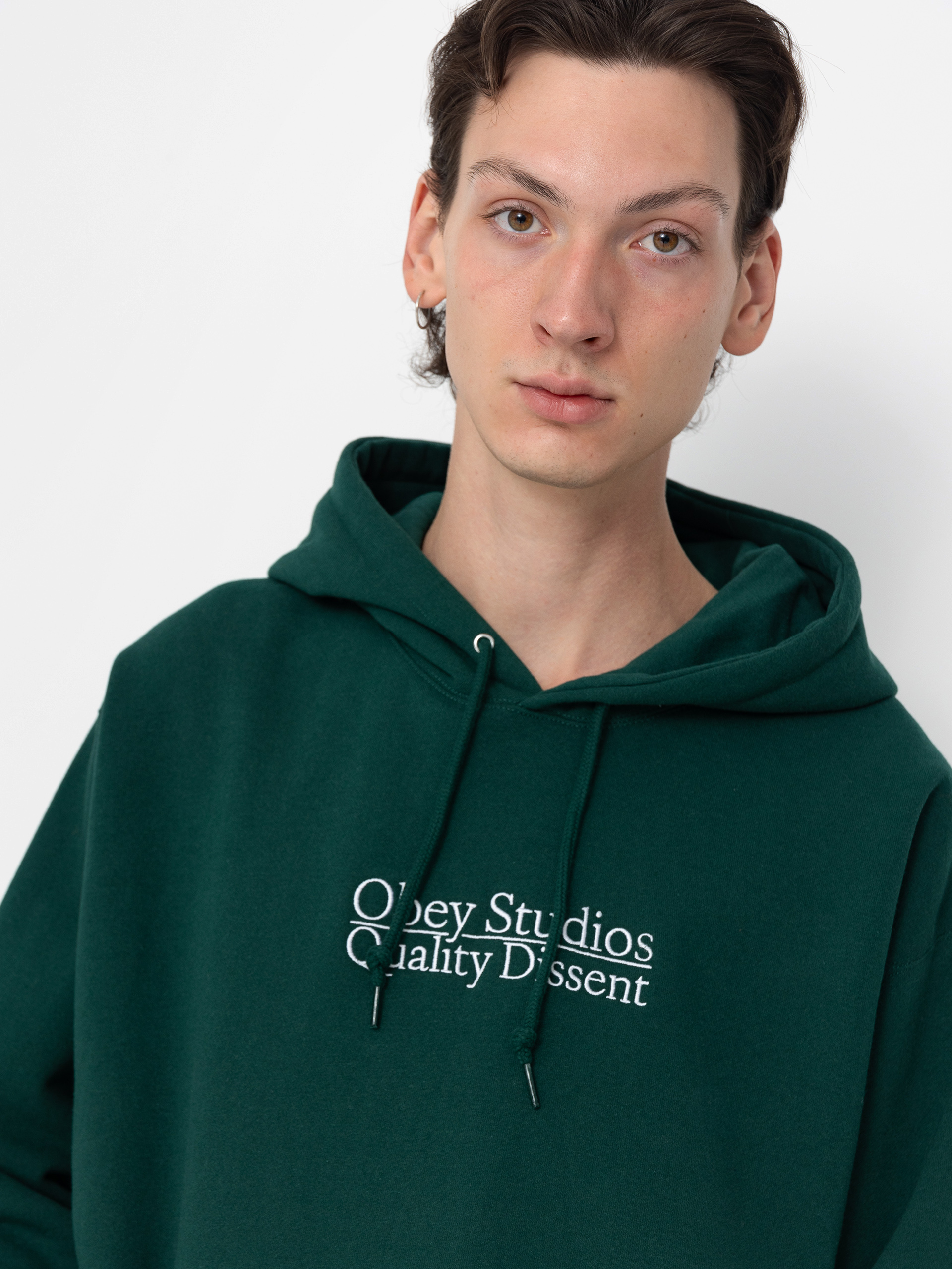 OBEY Quality Dissent HD Hoodie (rain forest)