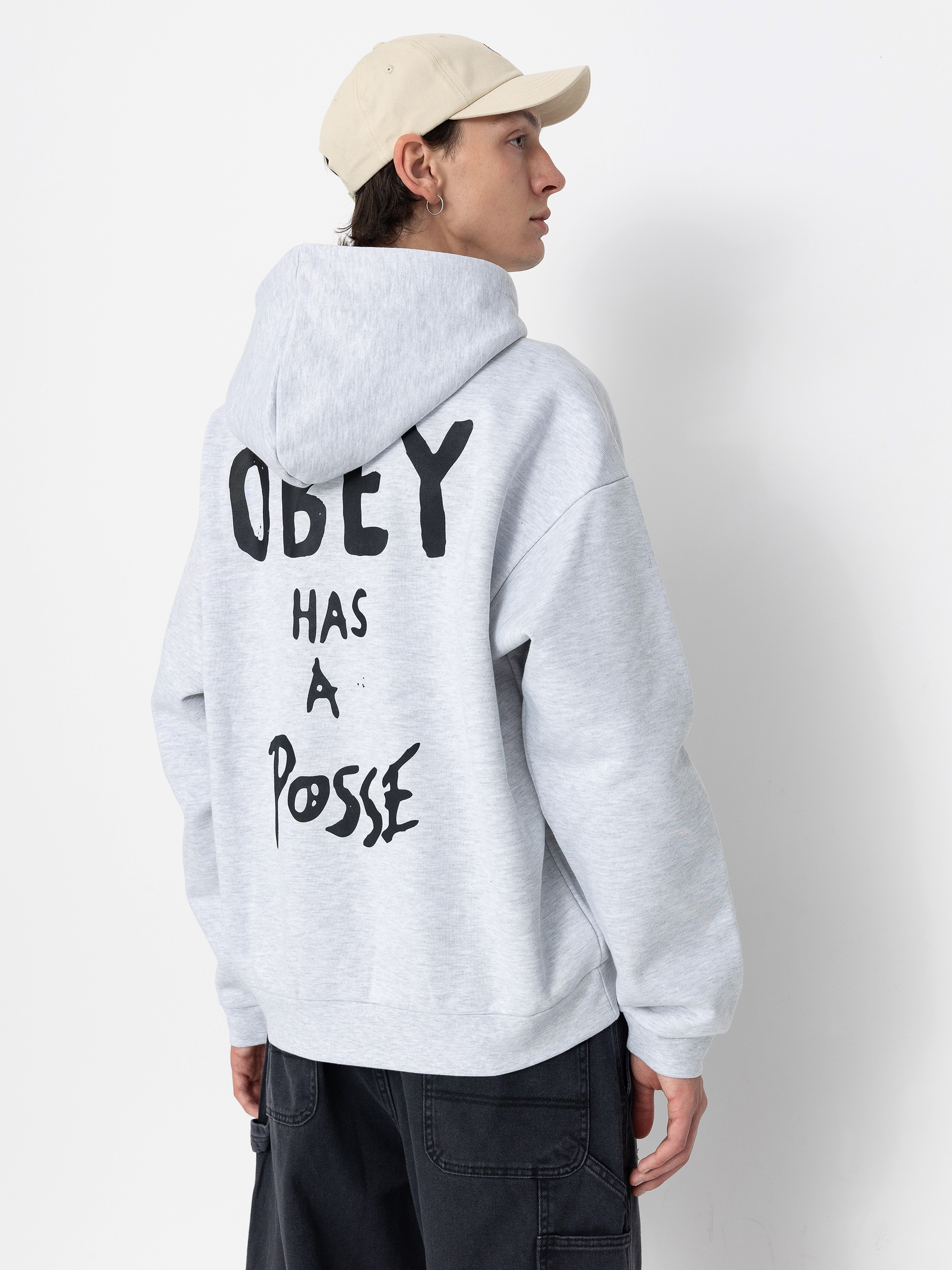 OBEY Hoodie Posse Extra Heavy HD grey ash grey