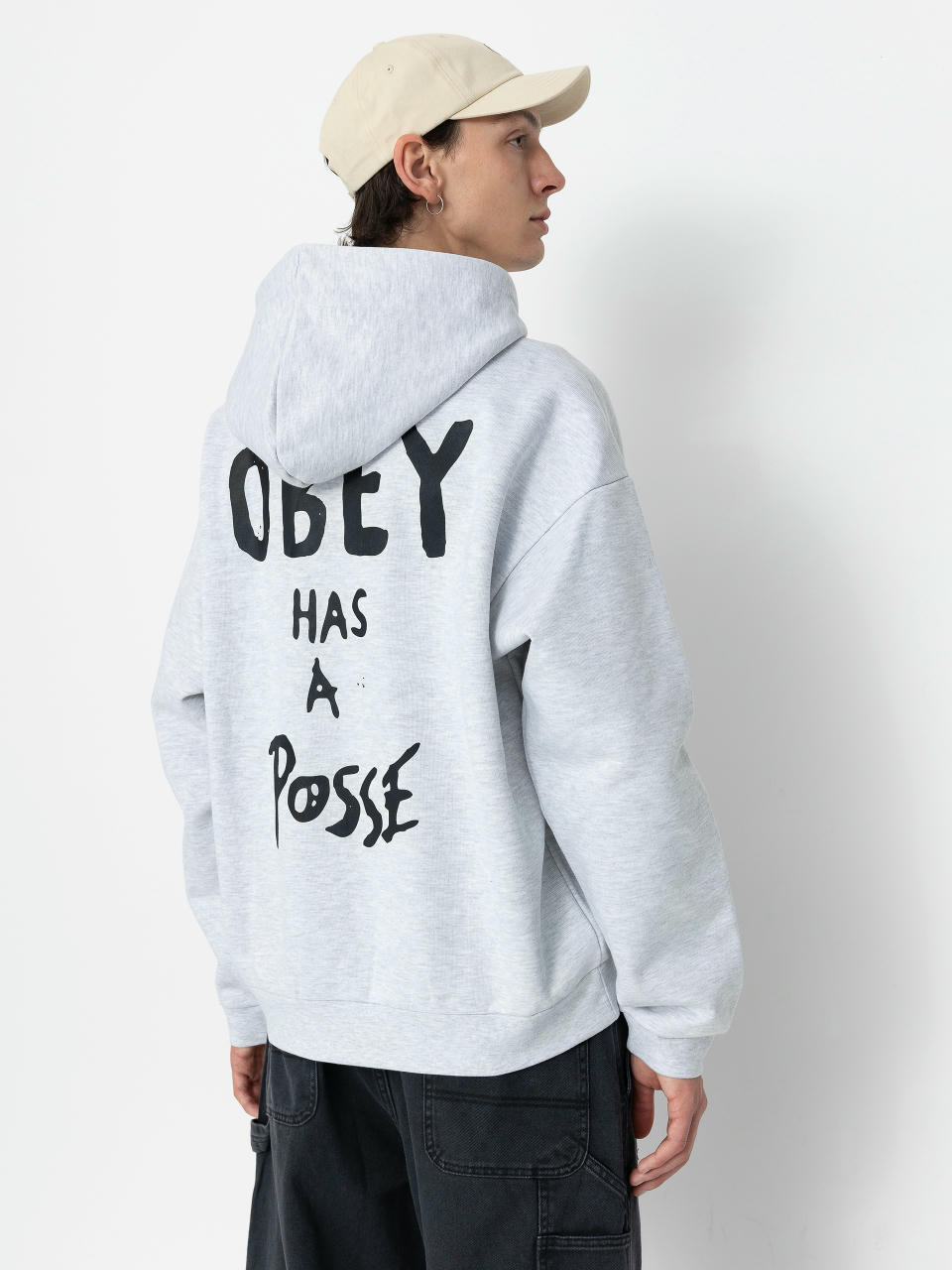 OBEY Hoodie Posse Extra Heavy HD (ash grey)