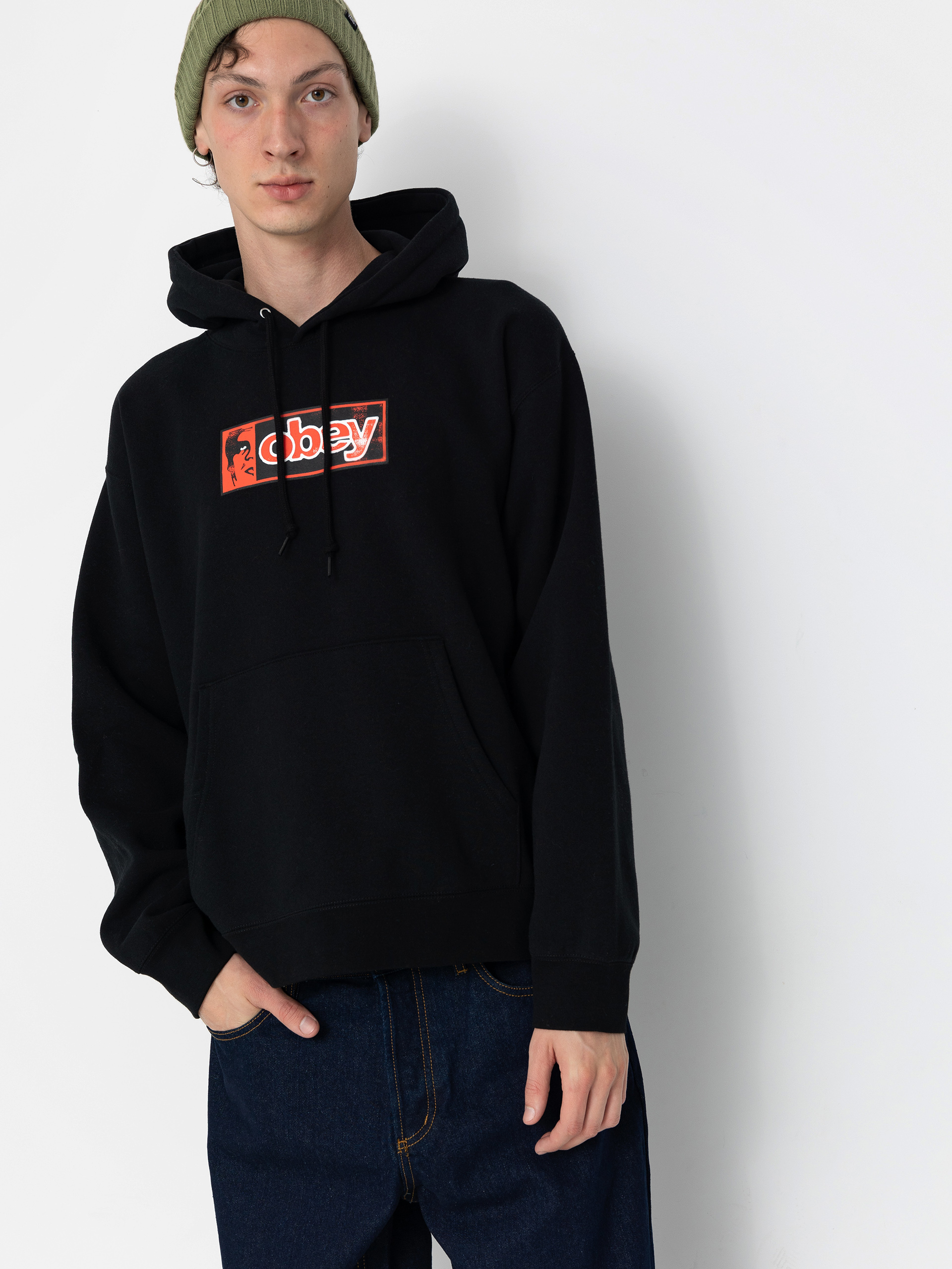 OBEY Hoodie Half Icon HD (black)