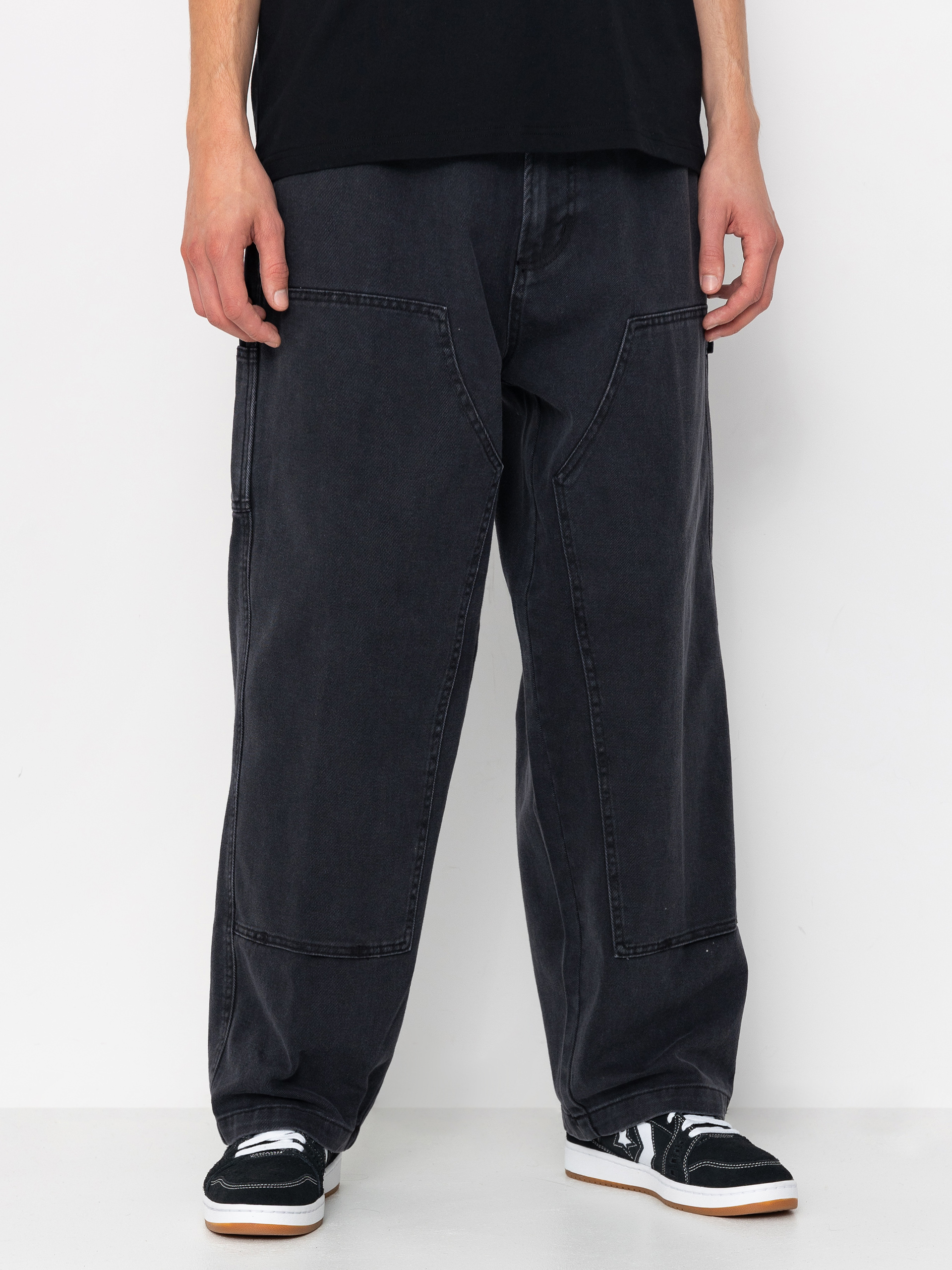 OBEY Bigwig Denim Carpenter Pants (black faded wash)