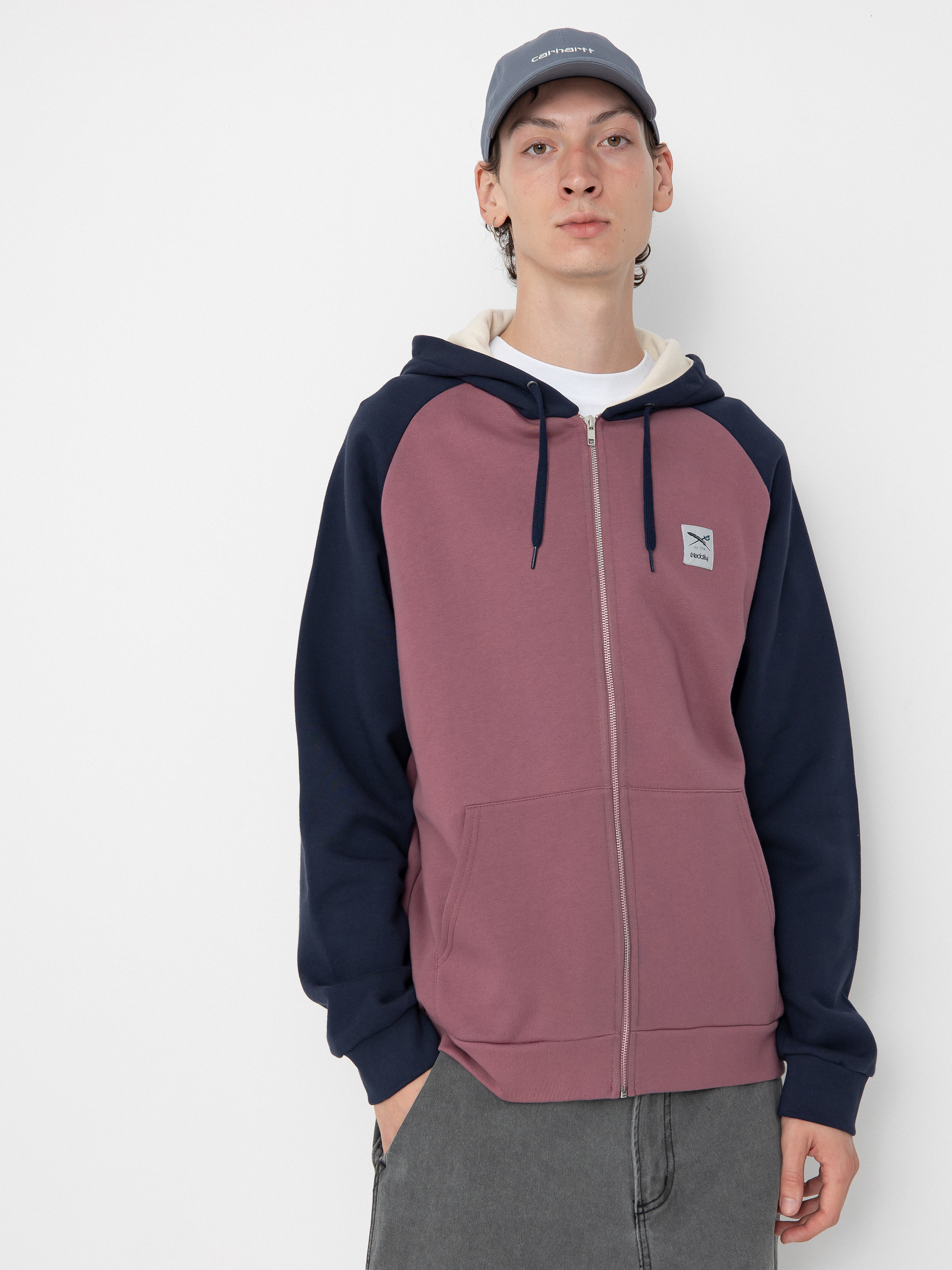 Iriedaily De College 2 ZHD Hoodie (navy red)