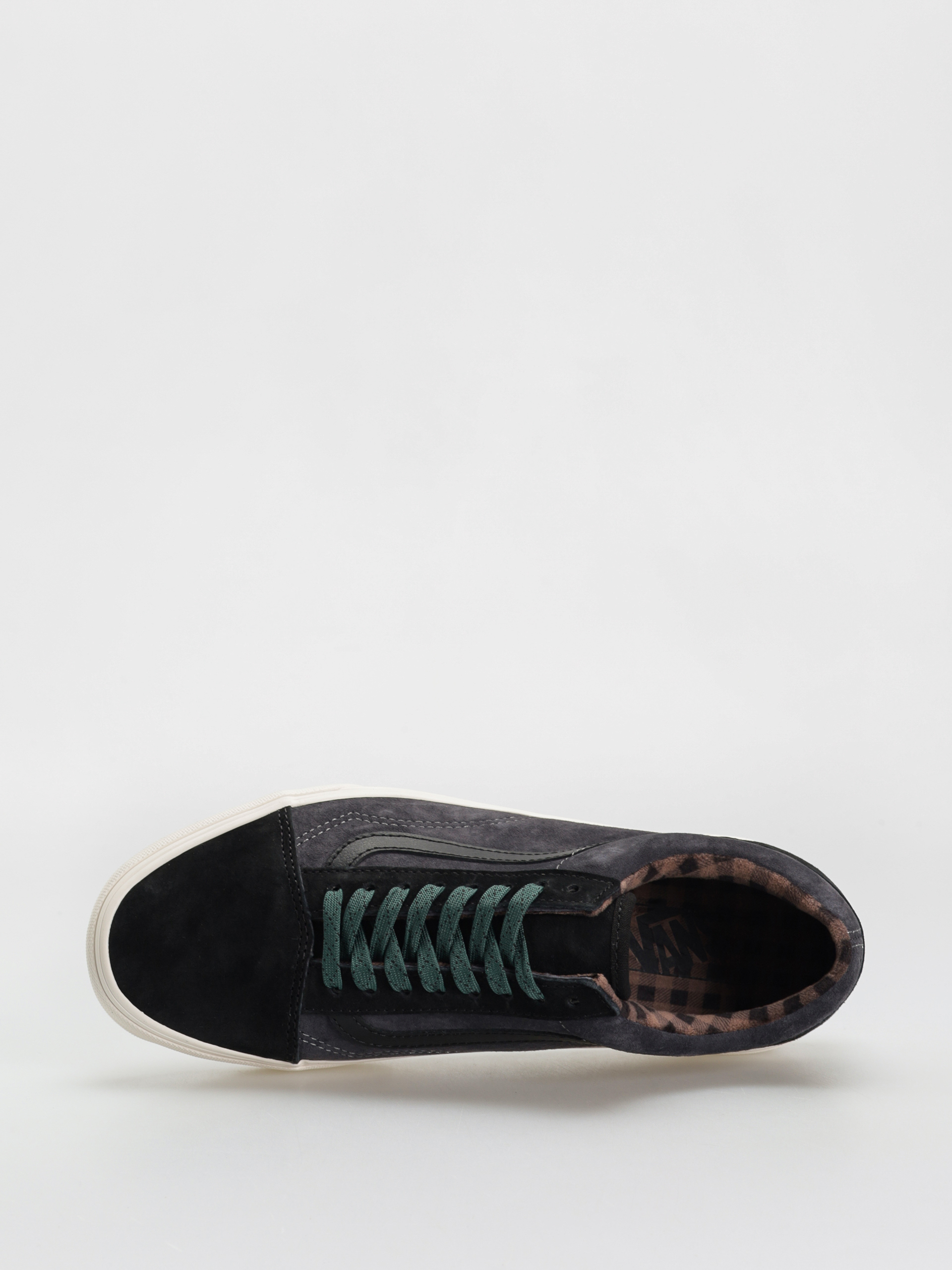 Vans Old Skool Shoes (pig suede plaid gray/black)