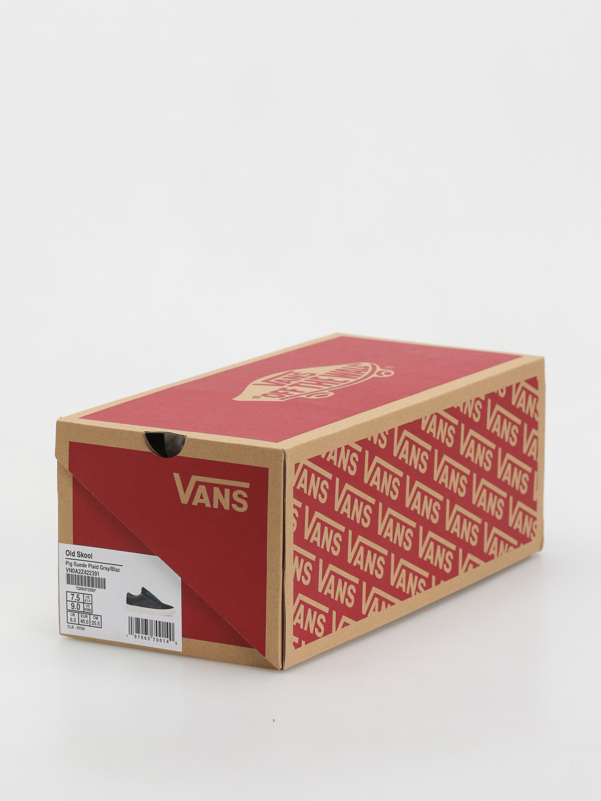 Vans Old Skool Shoes (pig suede plaid gray/black)