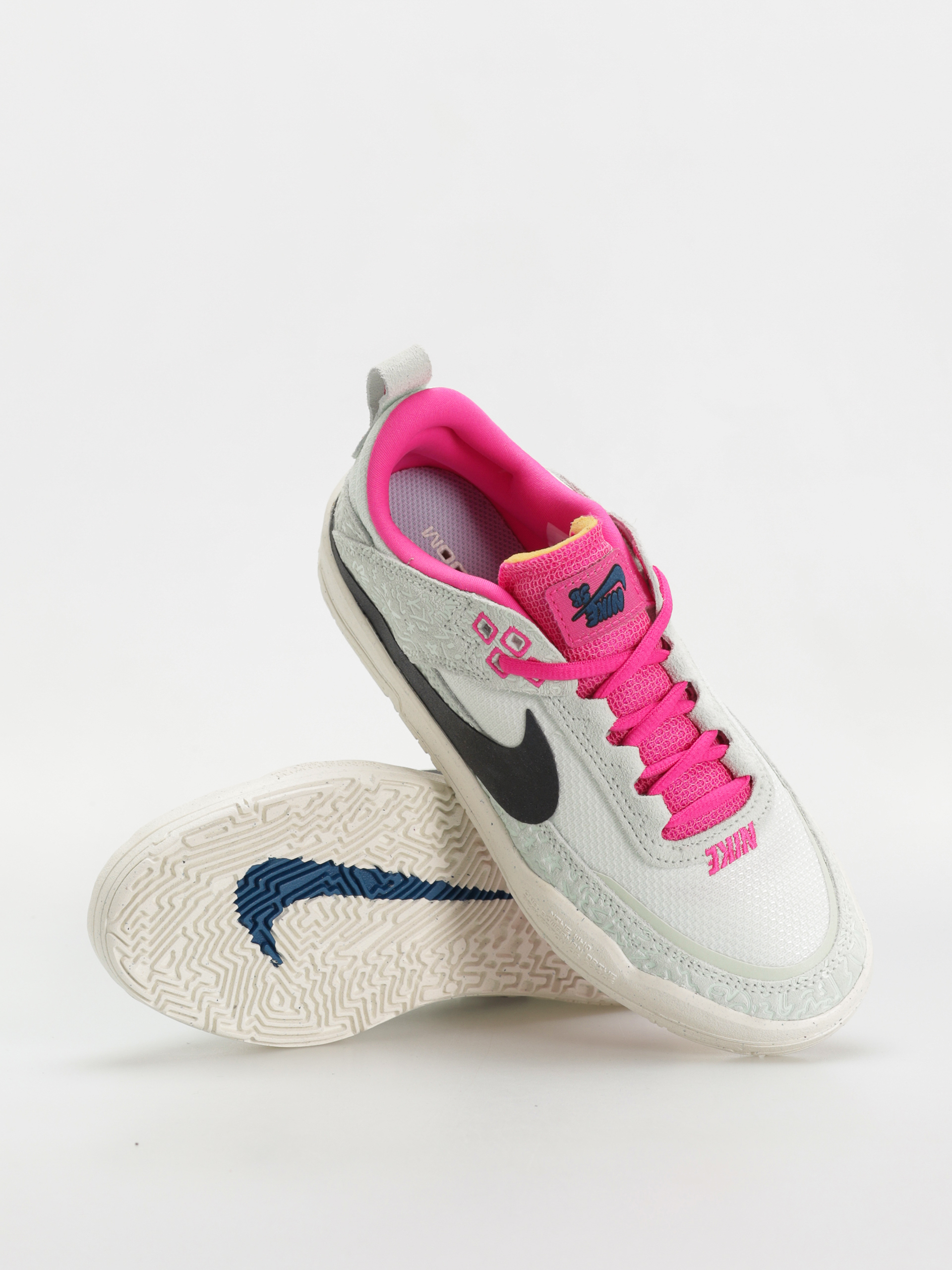 Nike SB Day One SE JR Shoes (sail/black barely green fierce pink)