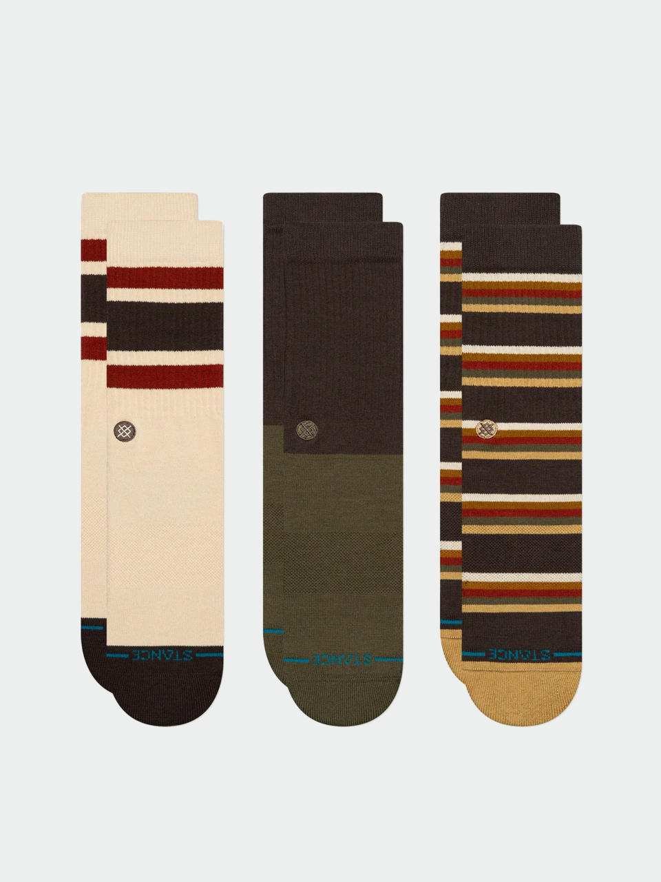 Stance Mill House 3 Pack Crew Socken (dark brown)