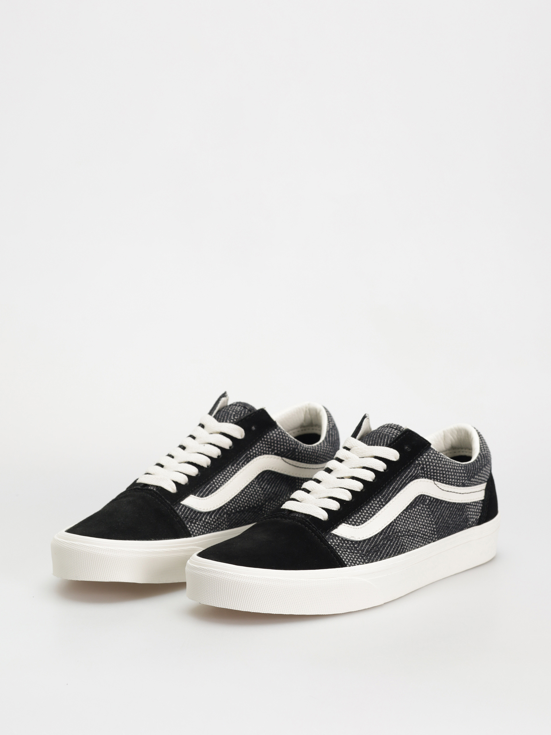 Vans Old Skool Shoes (denim check black)