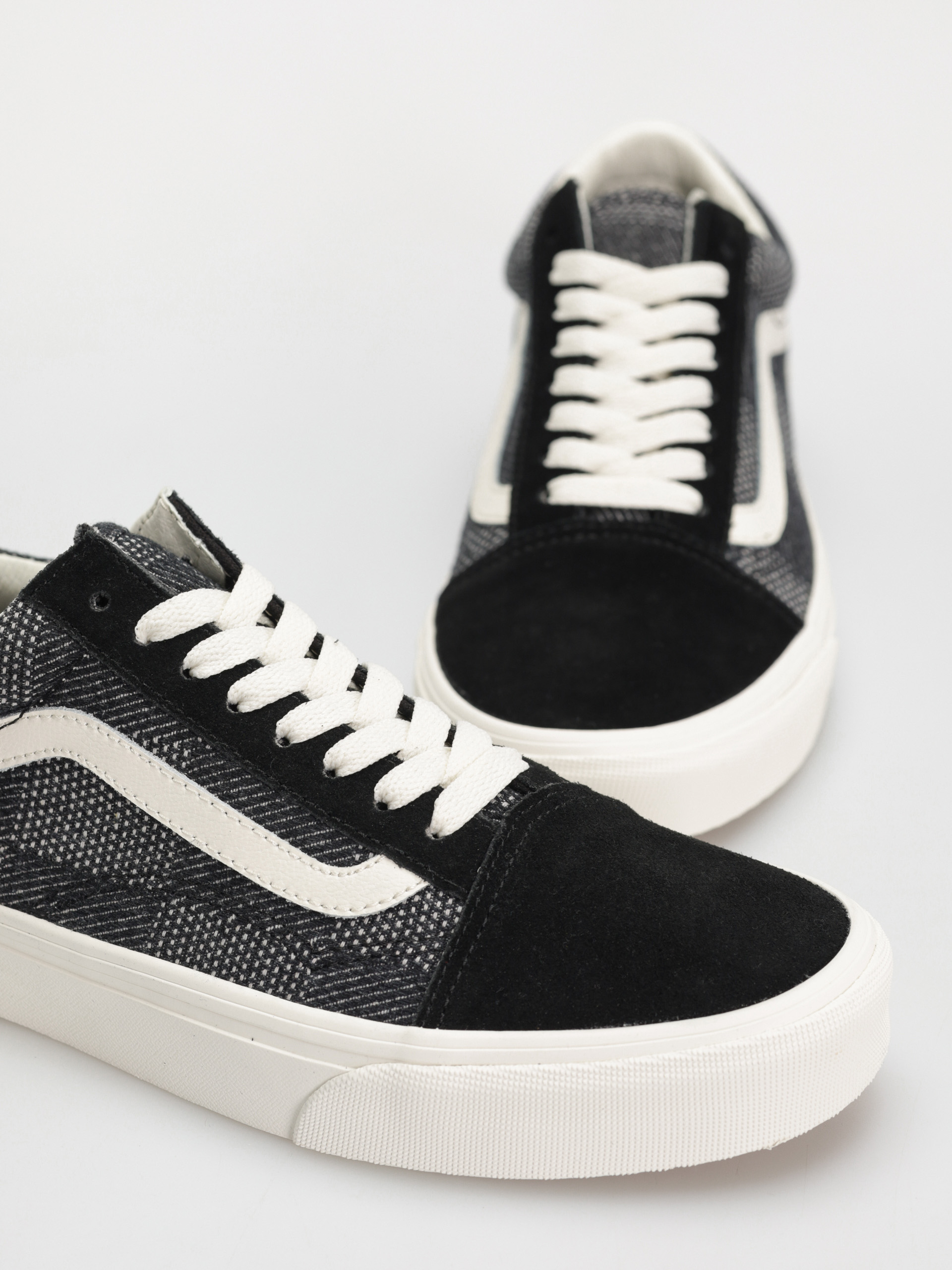 Vans Old Skool Shoes (denim check black)