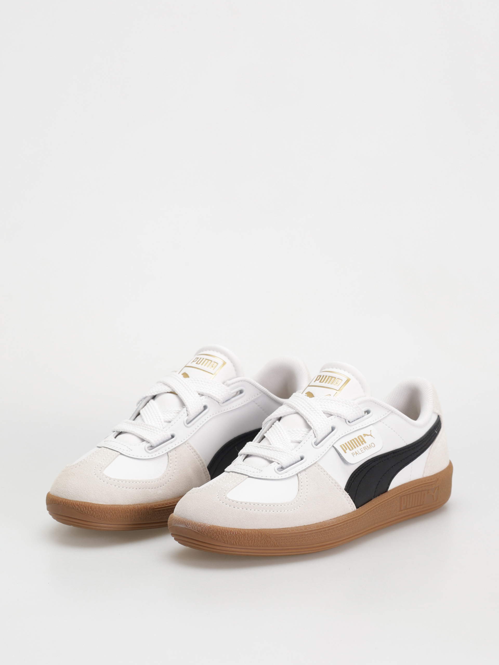 シューズ PUMA PALERMO WIDE LACE SD PUMA PALERMO WIDE LACE SD FROSTED IVORY-BROWN MUSHROOM