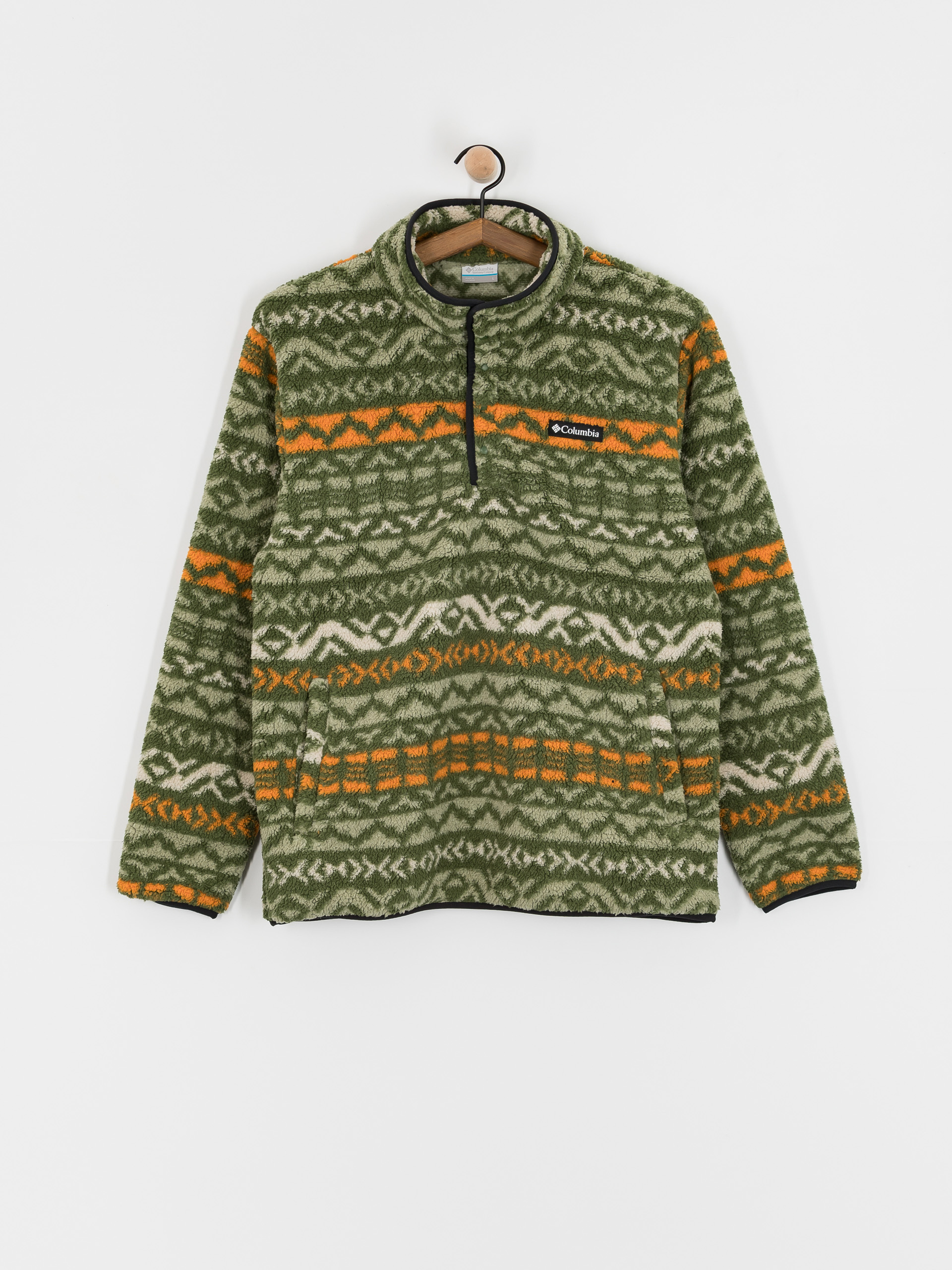 Columbia Fleece Rugged Ridge Half Snap - green, multicolor