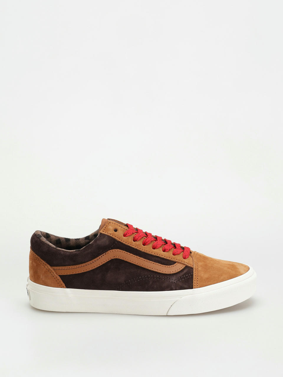 Vans Schuhe Old Skool (pig suede plaid glazed ginger)