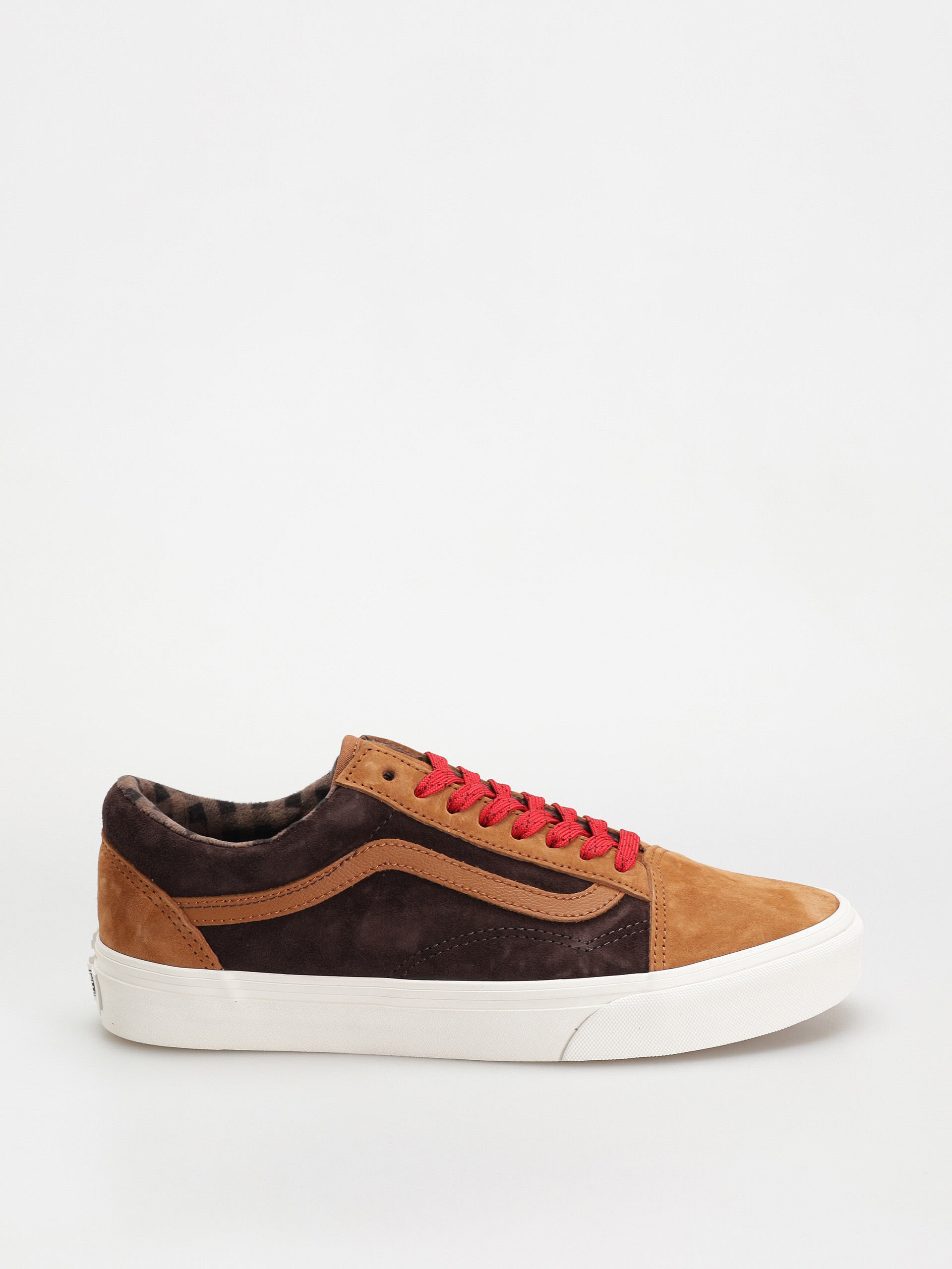 Vans Shoes Old Skool (pig suede plaid glazed ginger)