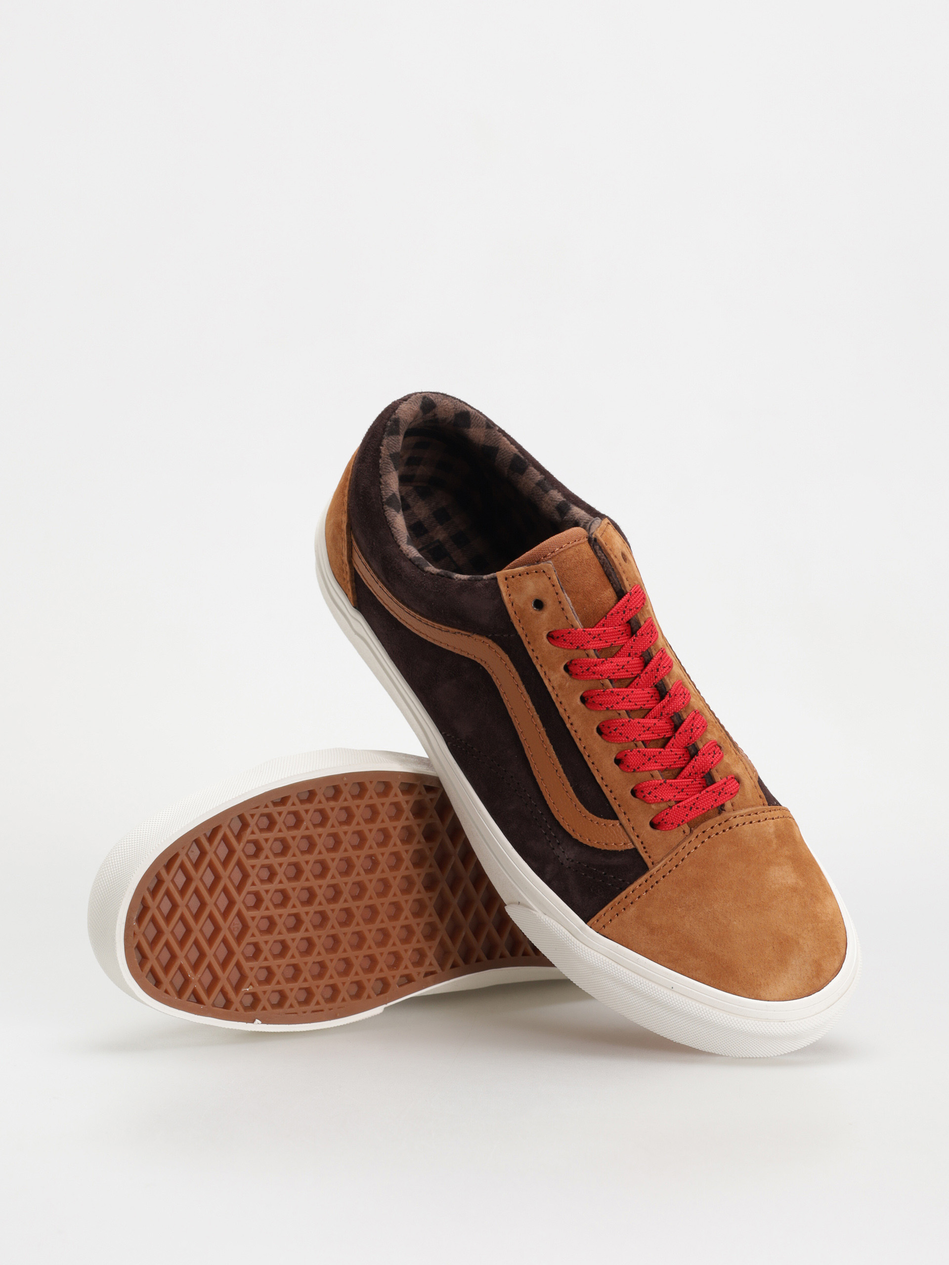 Vans Schuhe Old Skool Braun (pig suede plaid glazed ginger)