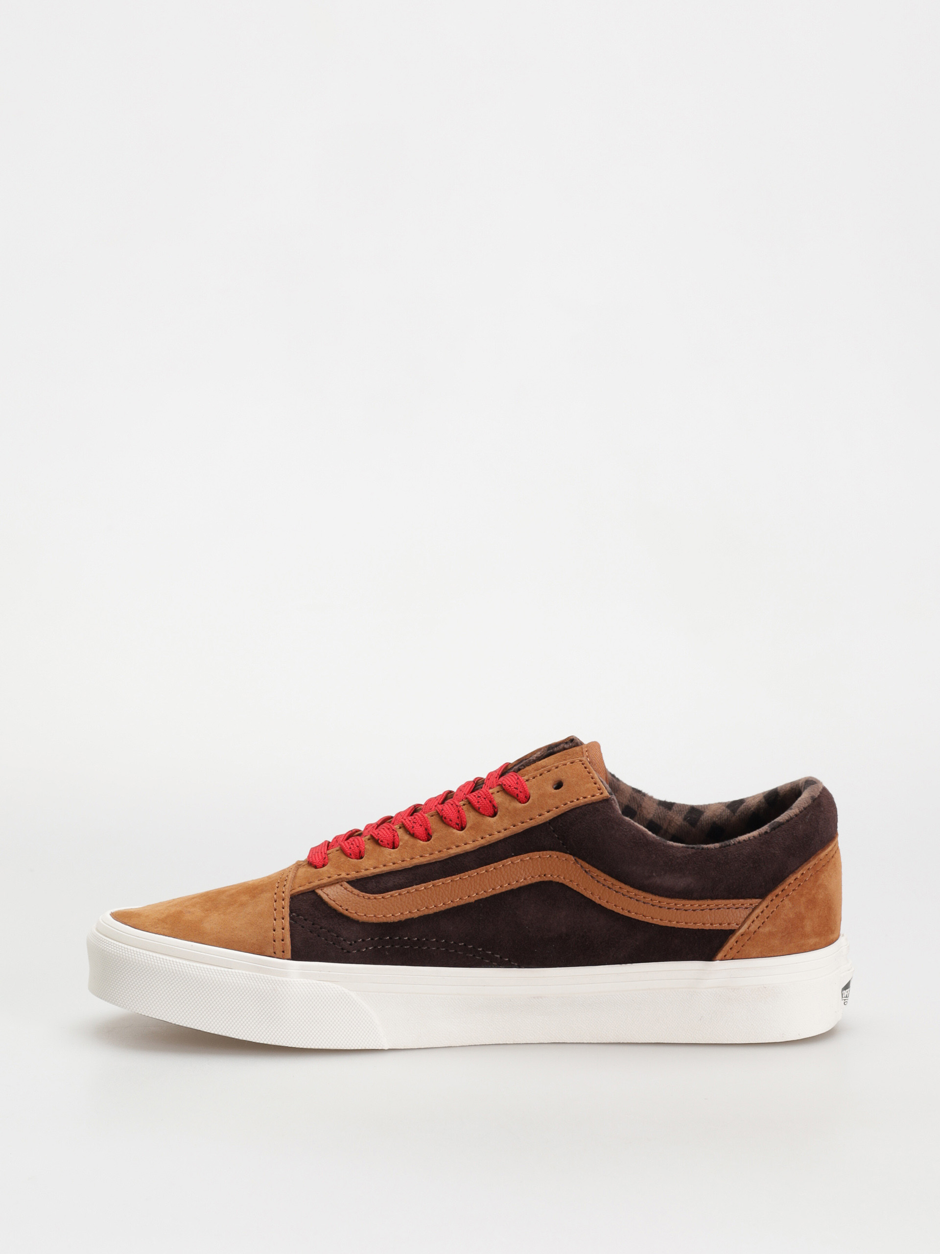 Vans Shoes Old Skool (pig suede plaid glazed ginger)