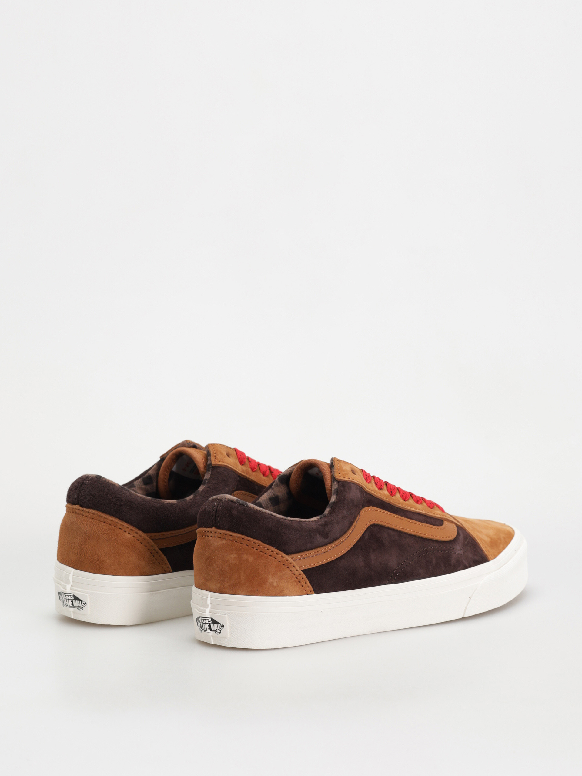 Vans Shoes Old Skool (pig suede plaid glazed ginger)