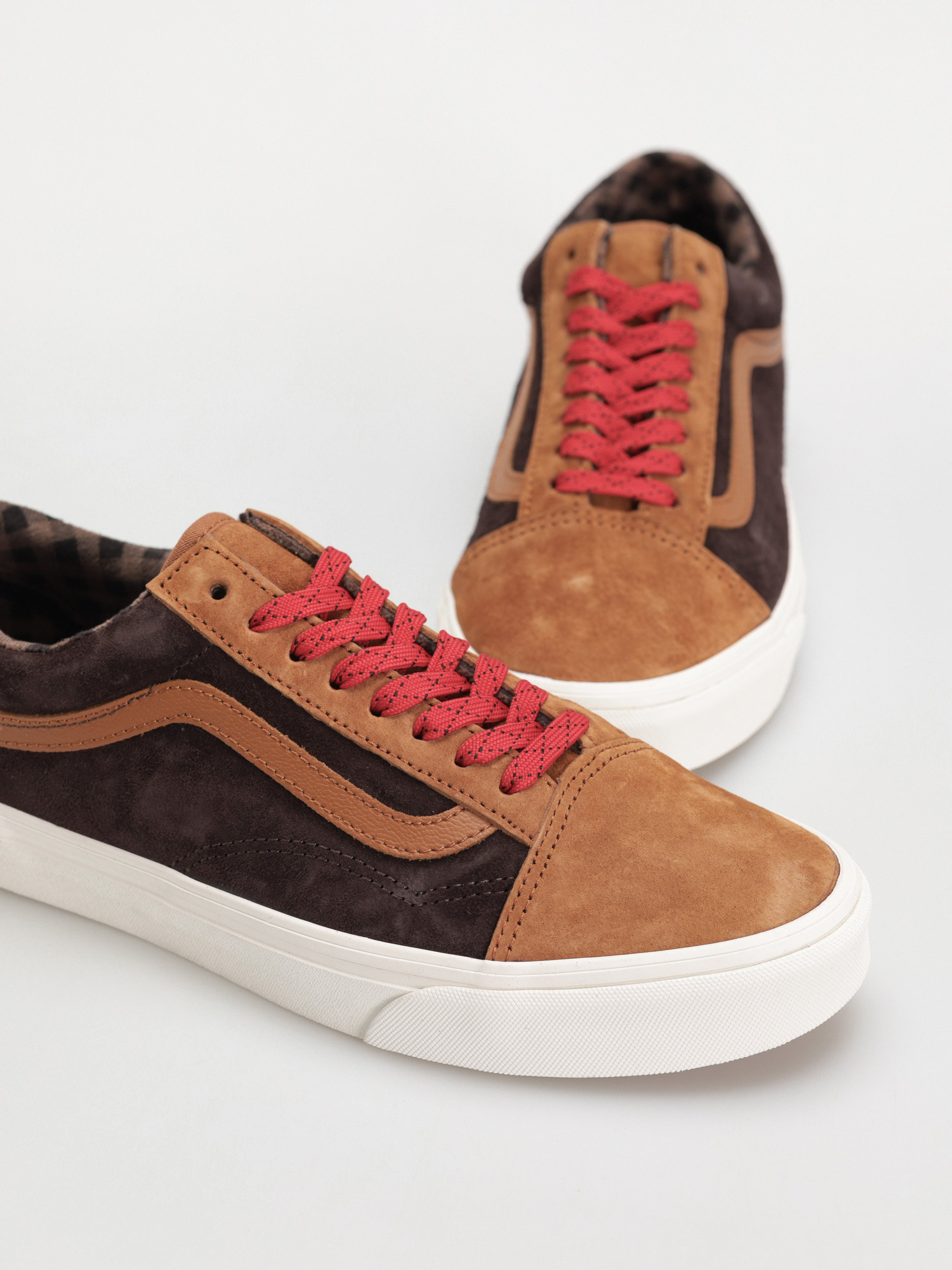 Vans Schuhe Old Skool (pig suede plaid glazed ginger)