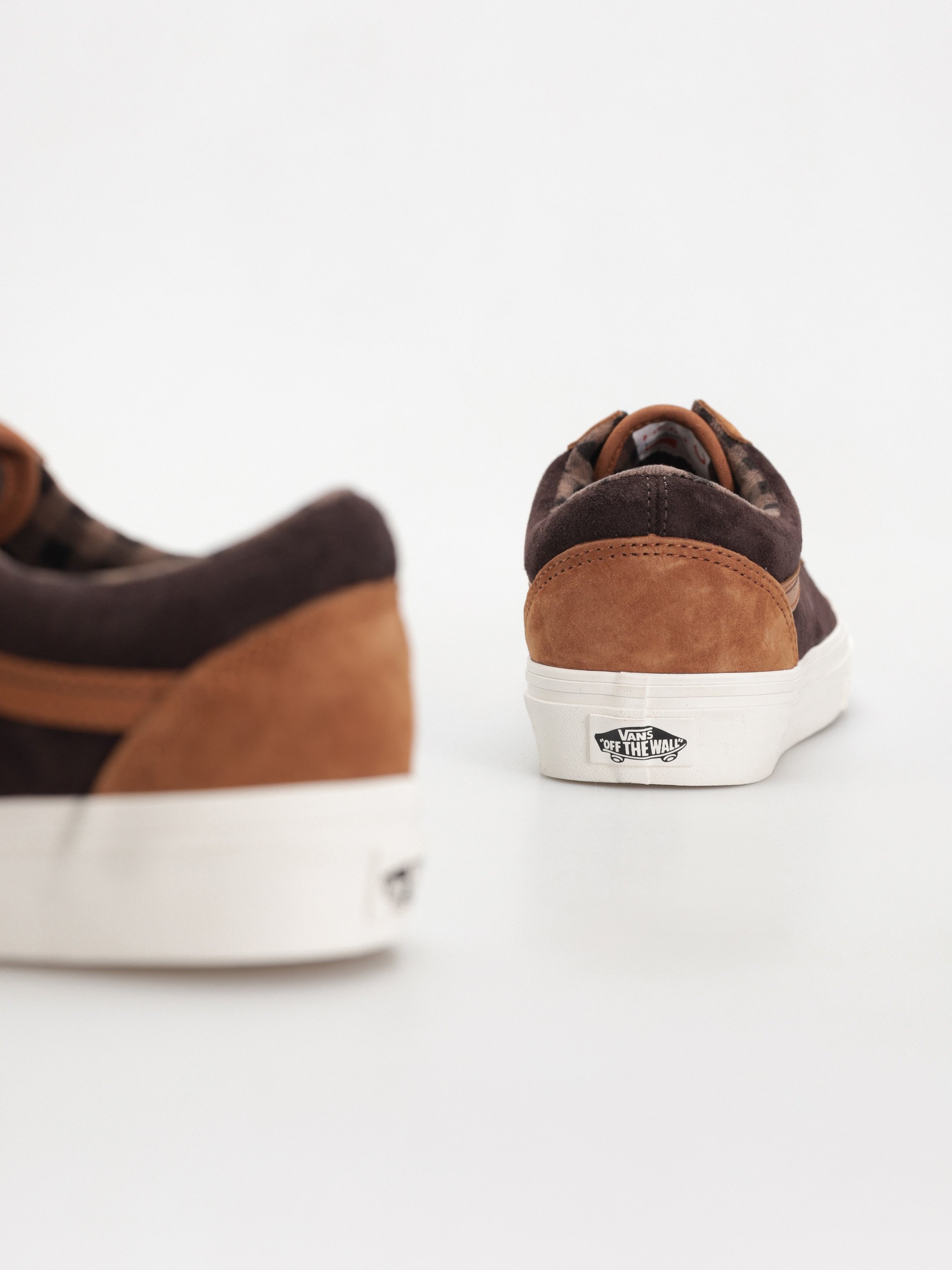 Vans Shoes Old Skool (pig suede plaid glazed ginger)