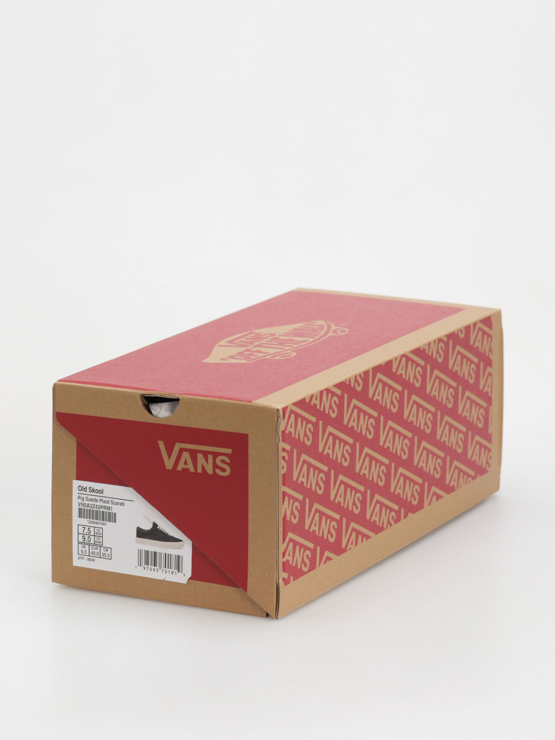 Vans Shoes Old Skool (pig suede plaid scarab)