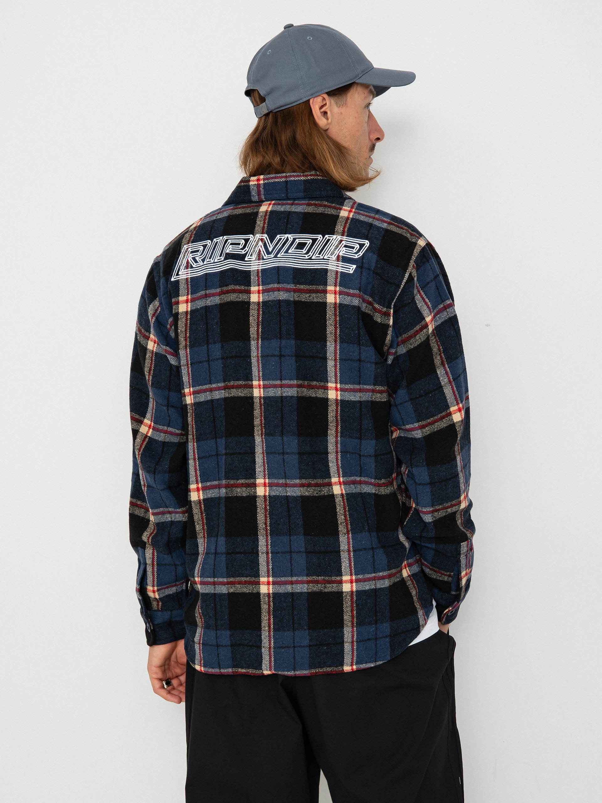 RipNDip Hemd Robo Button Up Flannel (navy)