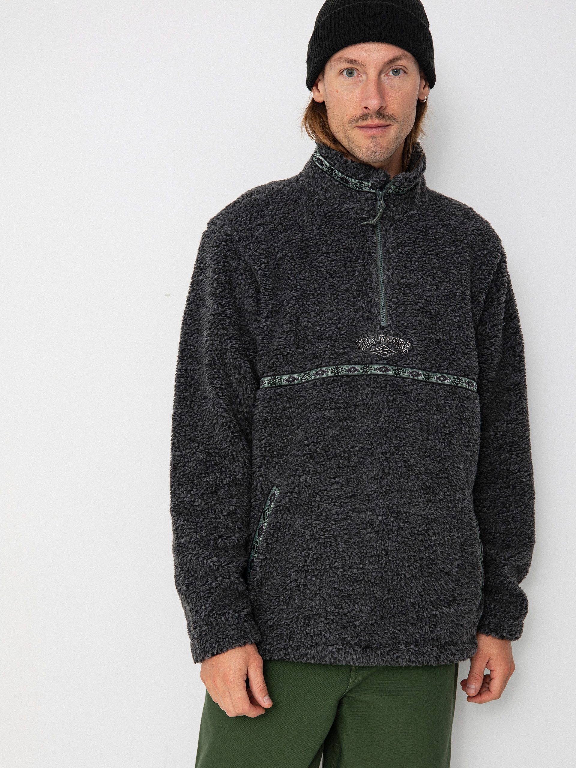 Mens Billabong Boundary Tombstone Fleece  (black heather)