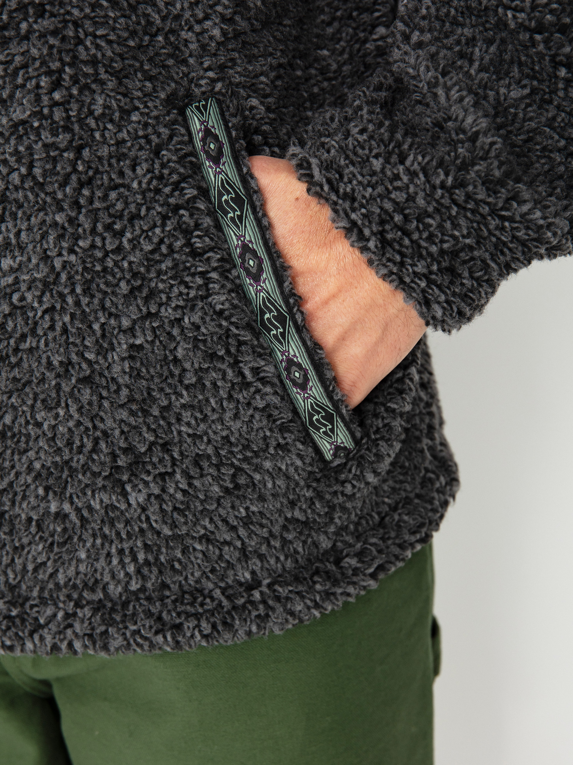 Mens Billabong Boundary Tombstone Fleece  (black heather)