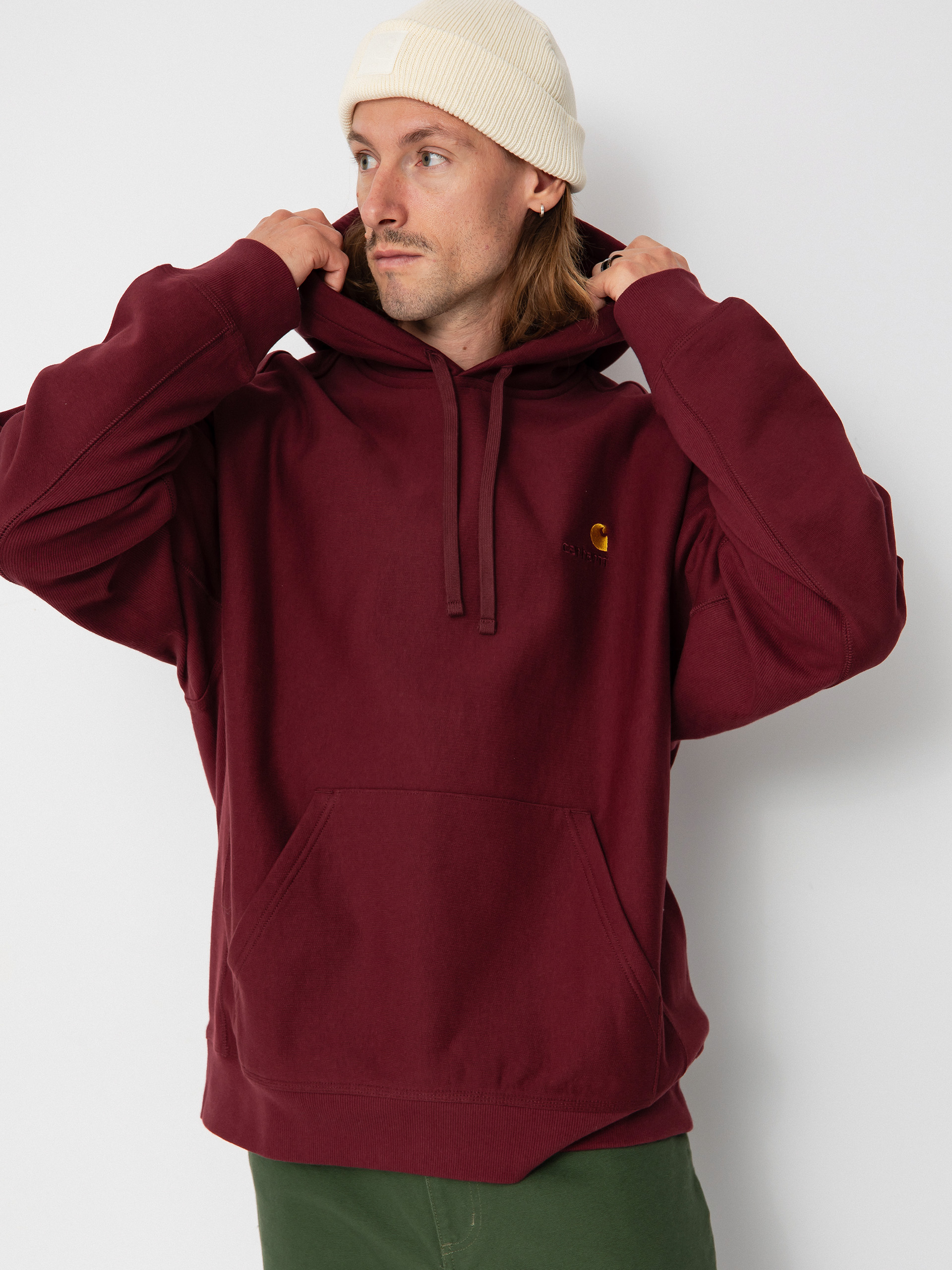 Carhartt WIP American Script HD Hoodie (malbec)