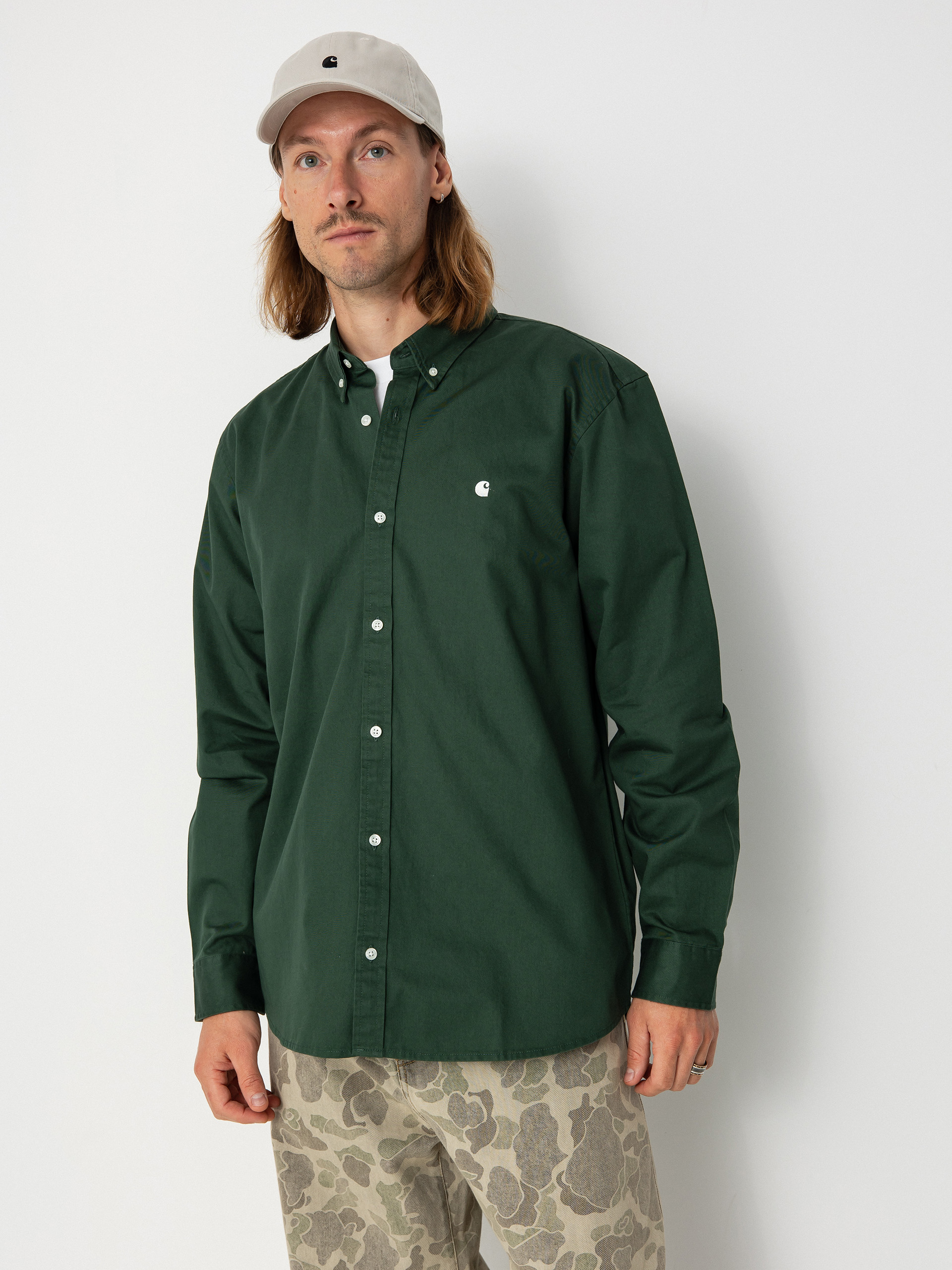 Carhartt WIP Madison Hemd (sycamore tree/wax)