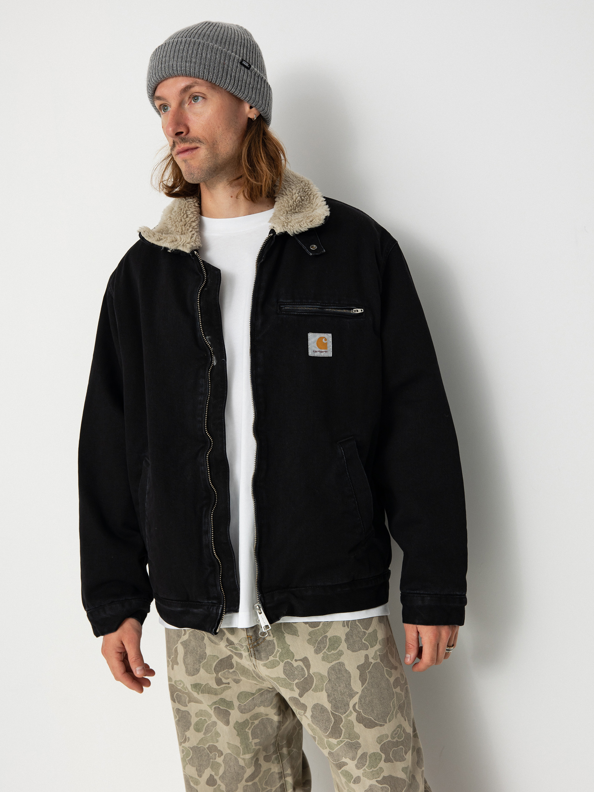 Carhartt WIP Jacke Herald - Schwarz (black/wall)