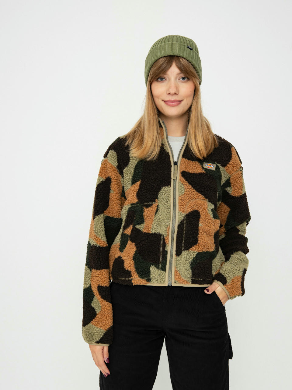 Dickies Fleece Jacke Mount Hope Camo Wmn (imperial green)