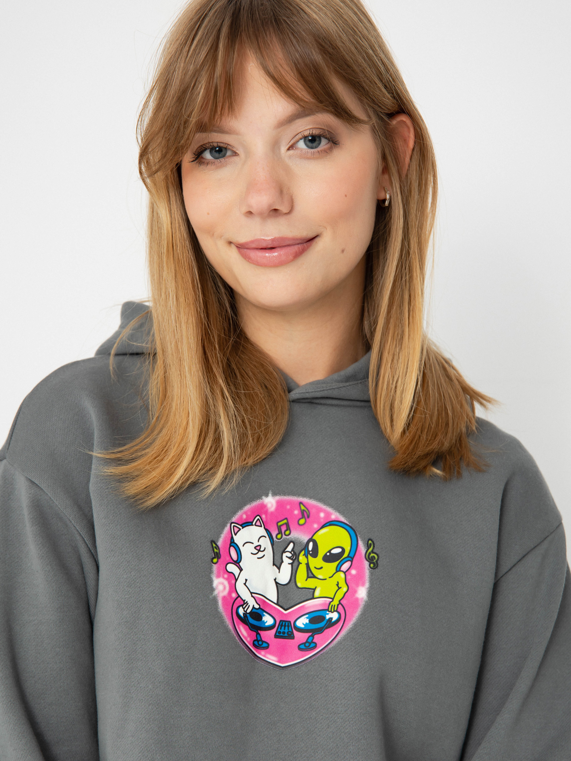 RipNDip Hoodie Love Is Ripndip Cropped HD (charcoal)