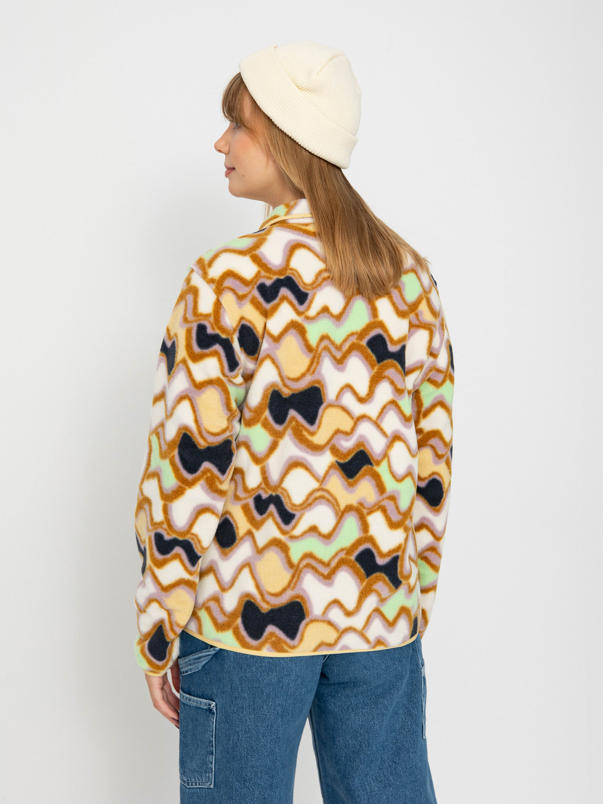 Womens Patagonia Fleece  LW Synch Snap T (small currents natural)