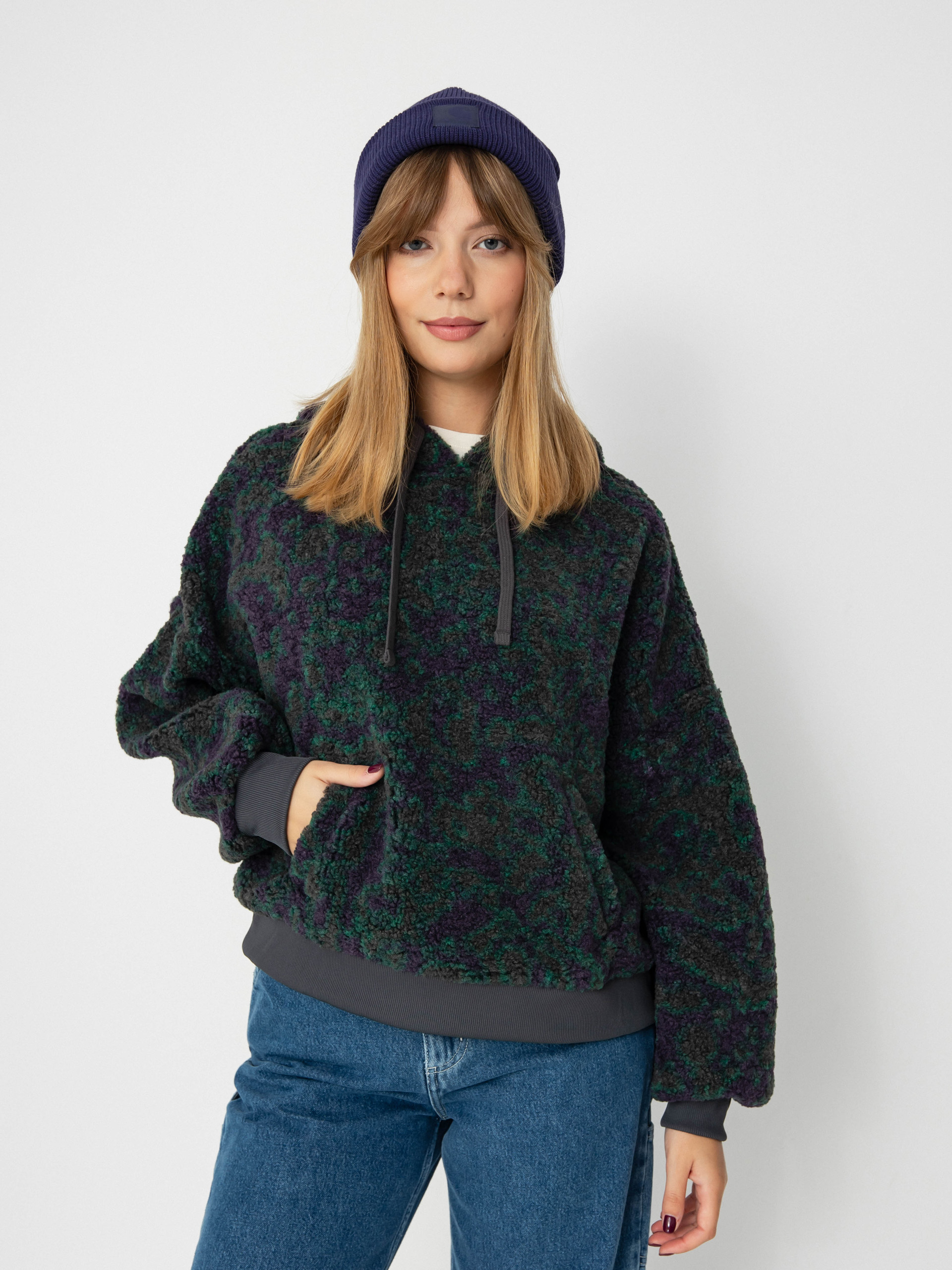 Vans Collett Boucle Loose HD Wmn Hoodie (asphalt)