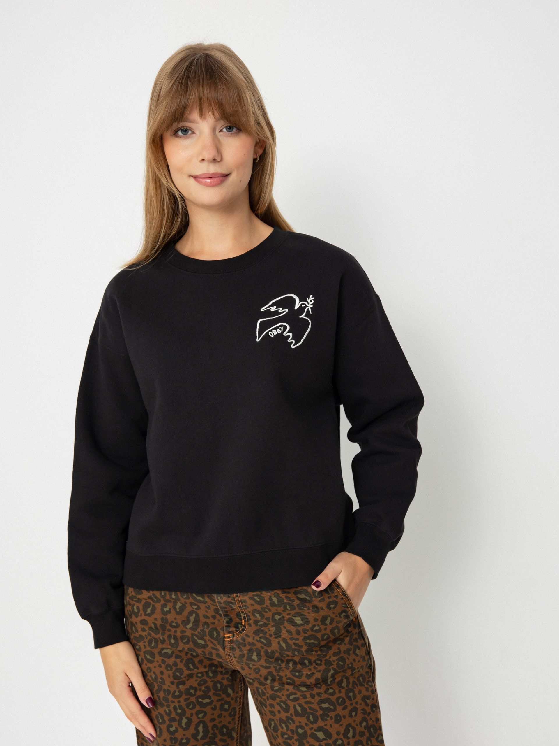 OBEY Sweatshirt Peace Dove Wmn (digital black)