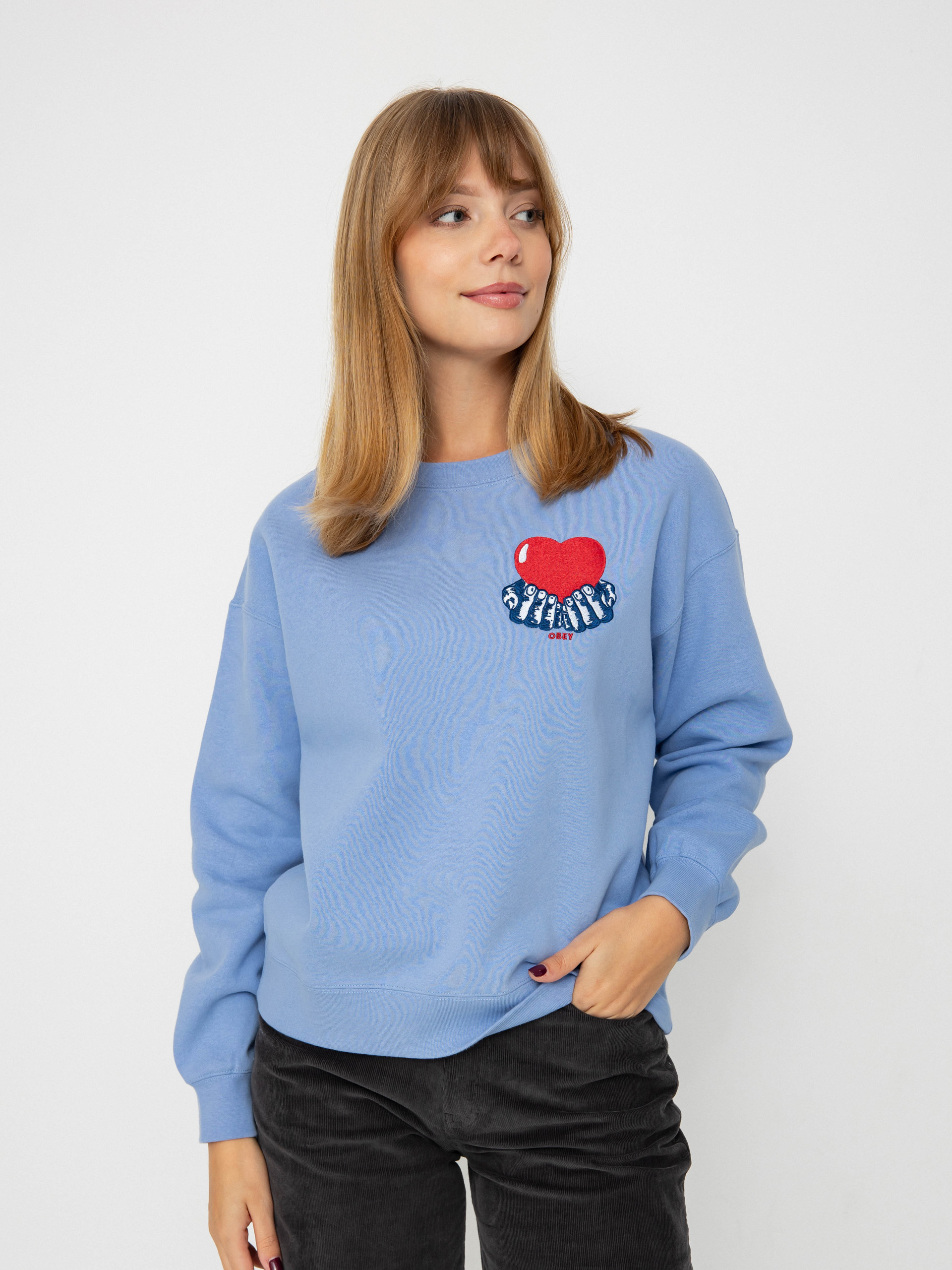 OBEY Sweatshirt Heart Wmn (hydrangea)
