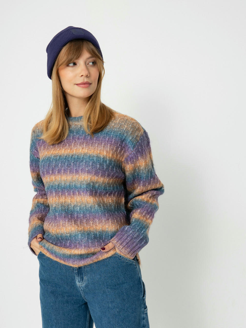 OBEY Pulli Daytrip Crew Sweater Wmn (purple multi)