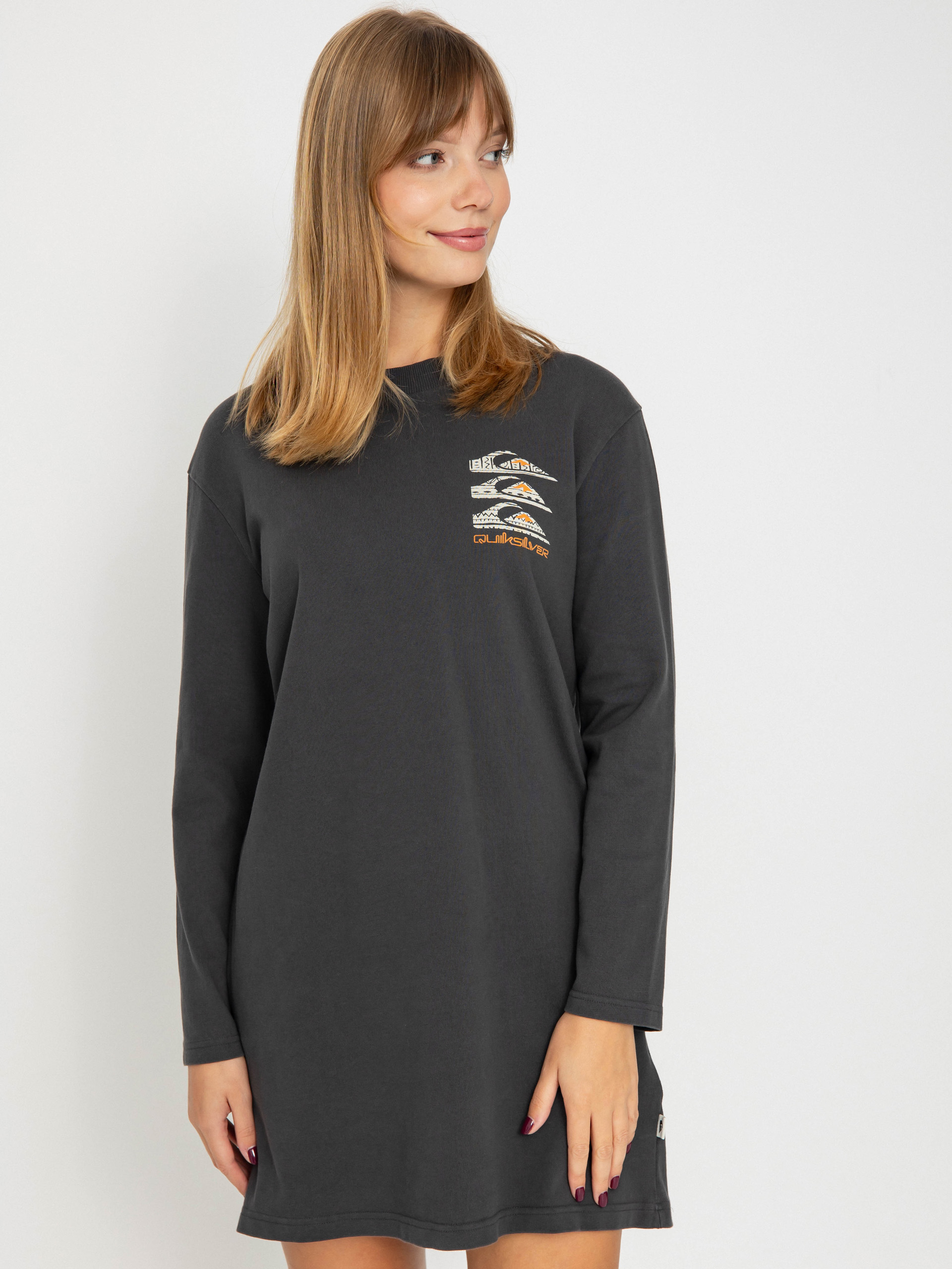 Quiksilver Uni Ls Tee Dress Wmn Longsleeve (tarmac)