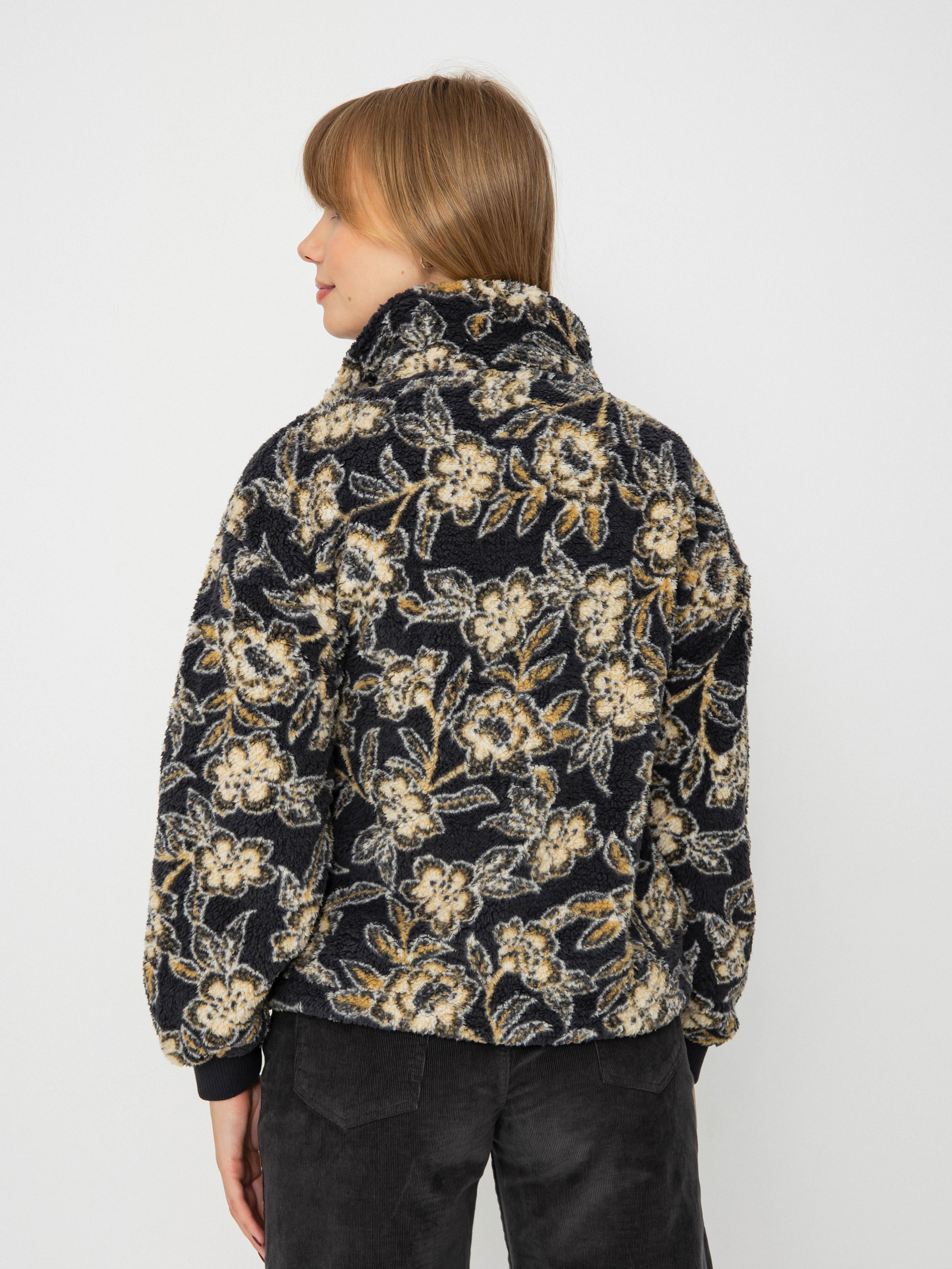 Womens Billabong Time Off Fleece  (black sands)