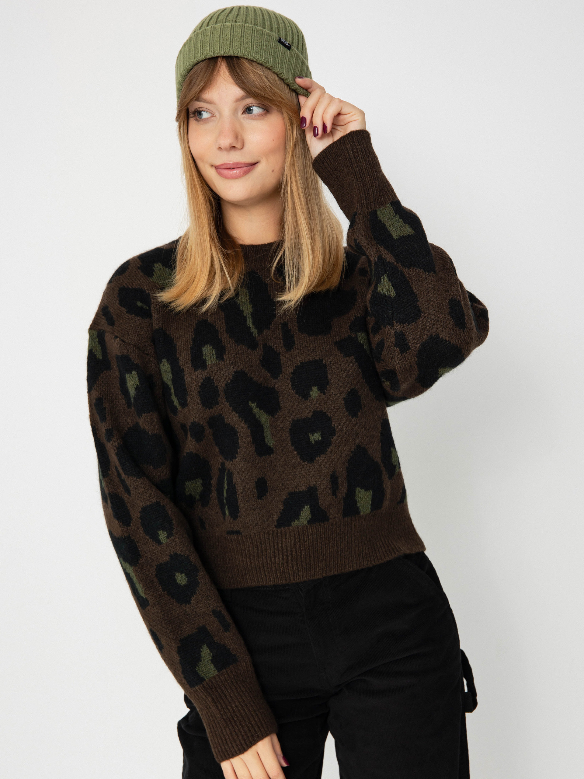 Carhartt WIP Sweater Merton Wmn - camo (camo leo jacquard/tamarind)