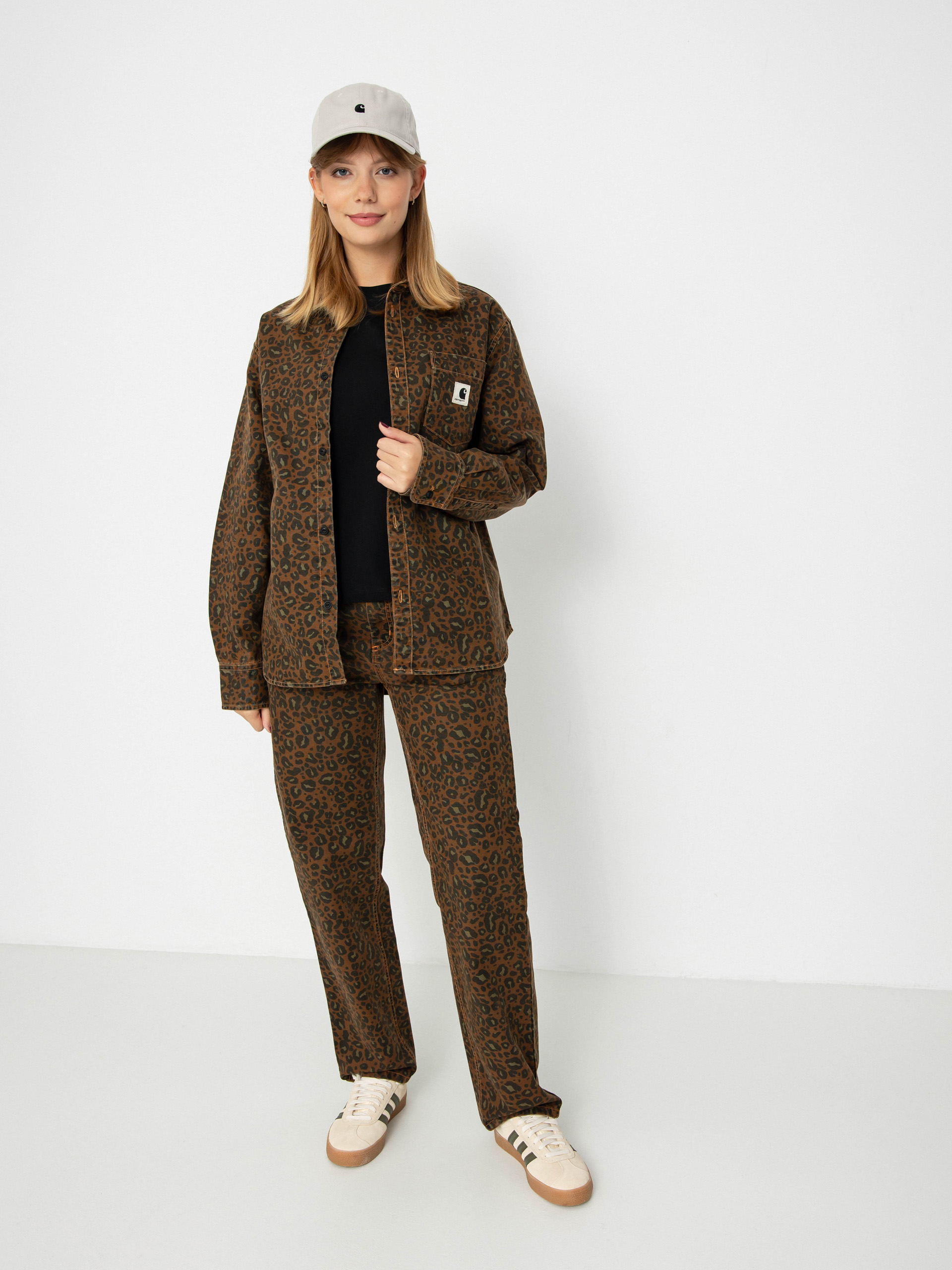 Carhartt WIP Hemd Leo Wmn (camo leo/tamarind/tamarind)