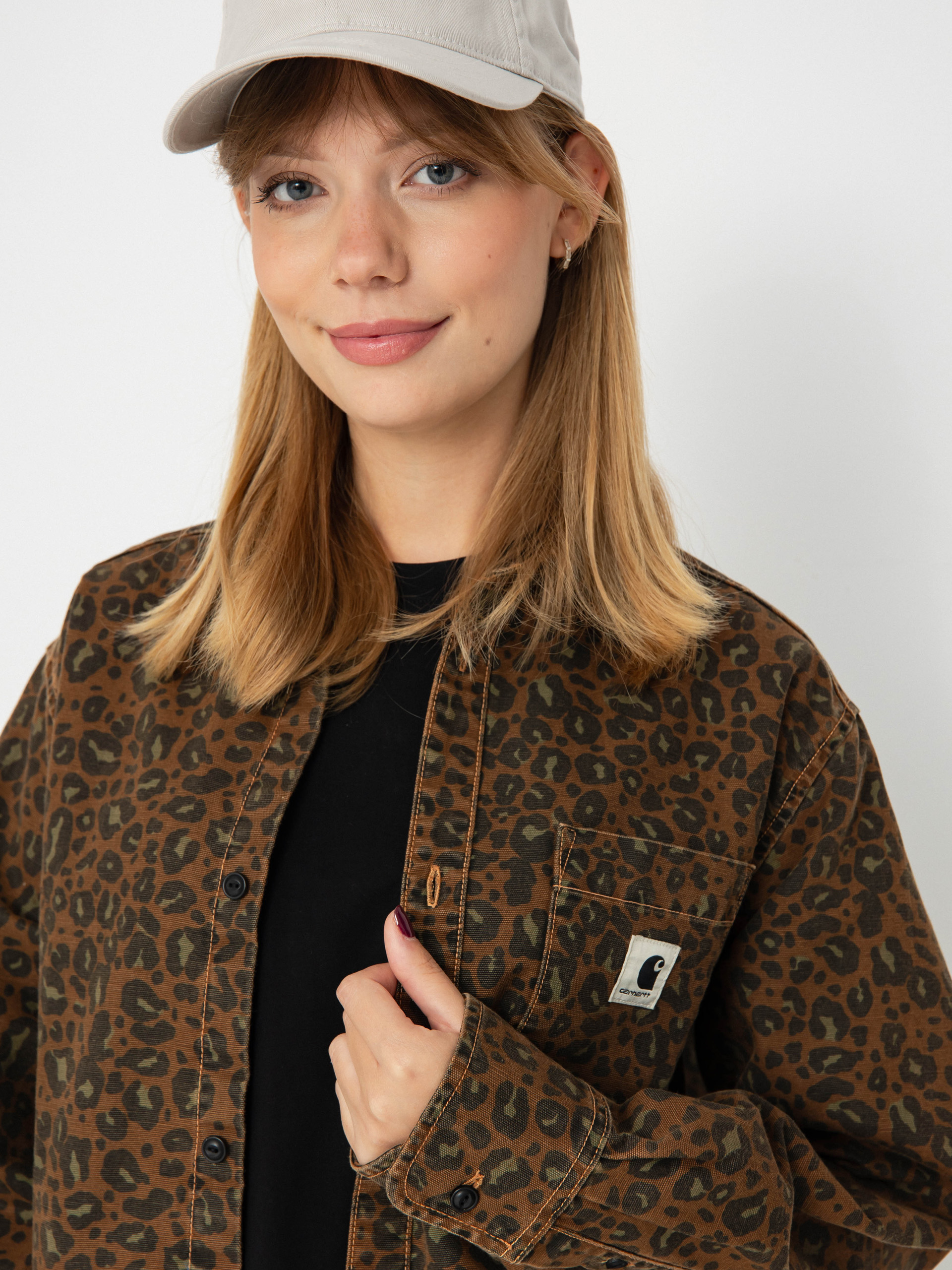 Carhartt WIP Hemd Leo Wmn (camo leo/tamarind/tamarind)