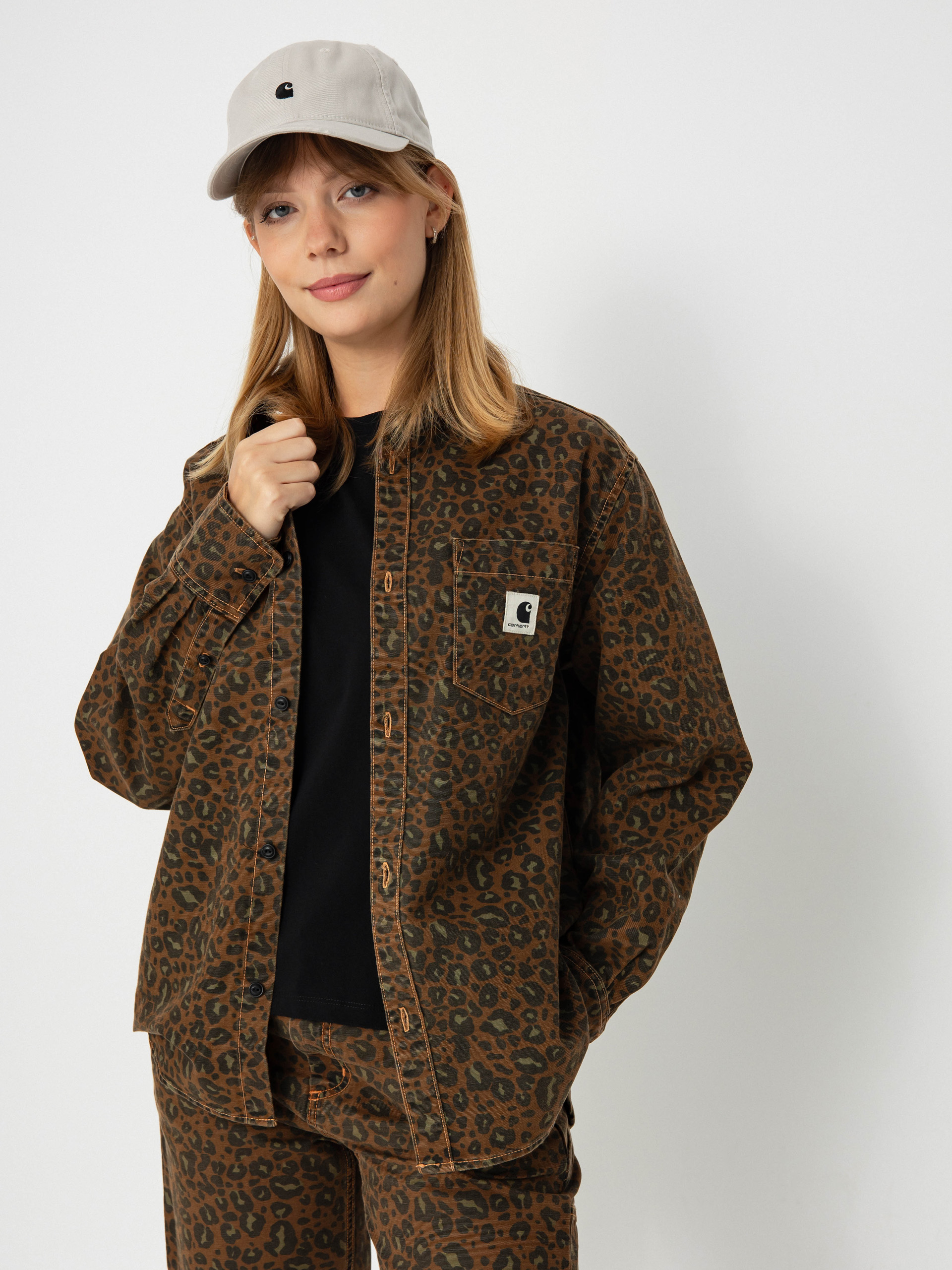 Carhartt WIP Hemd Leo Wmn (camo leo/tamarind/tamarind)
