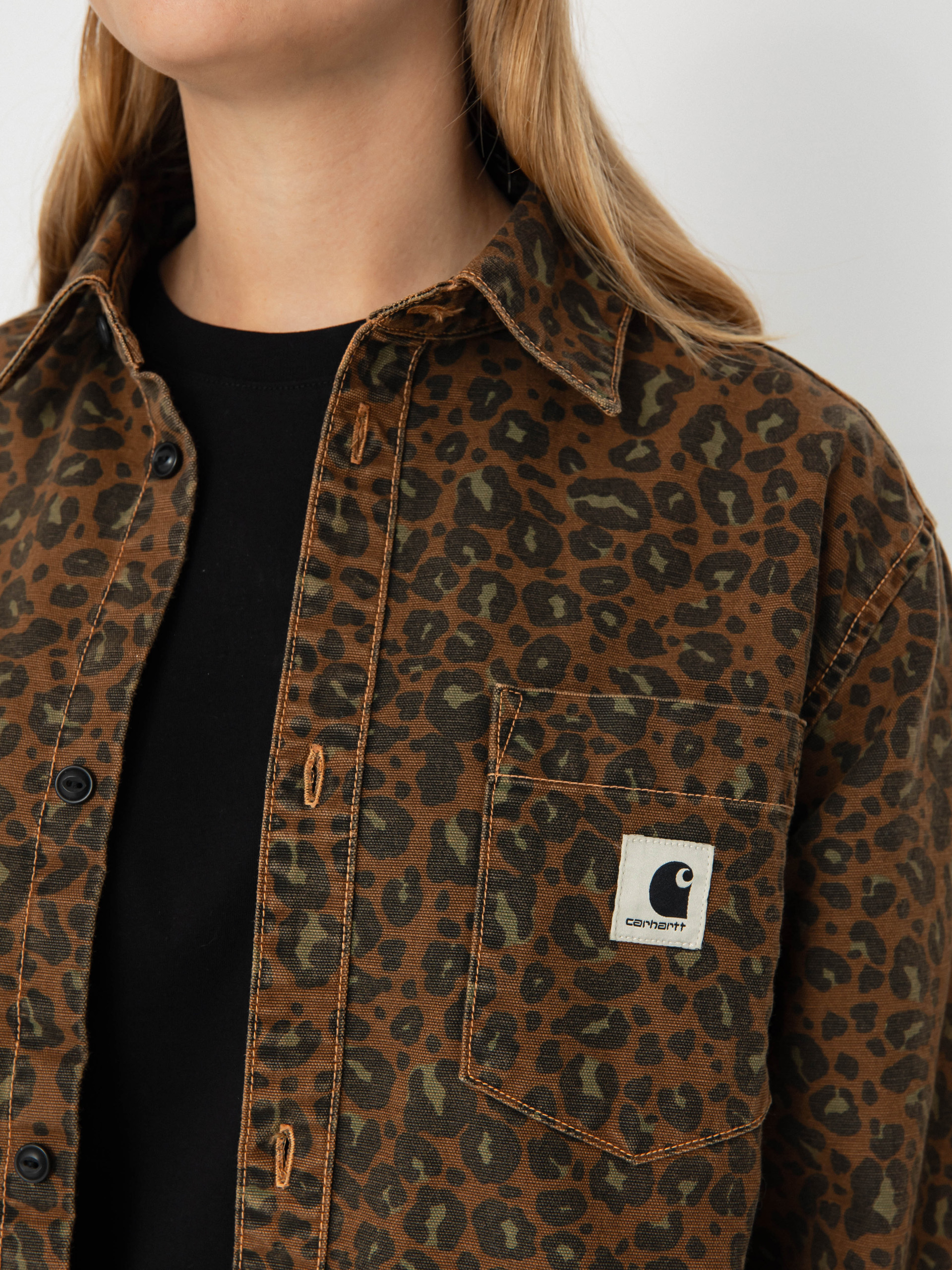 Carhartt WIP Hemd Leo Wmn (camo leo/tamarind/tamarind)