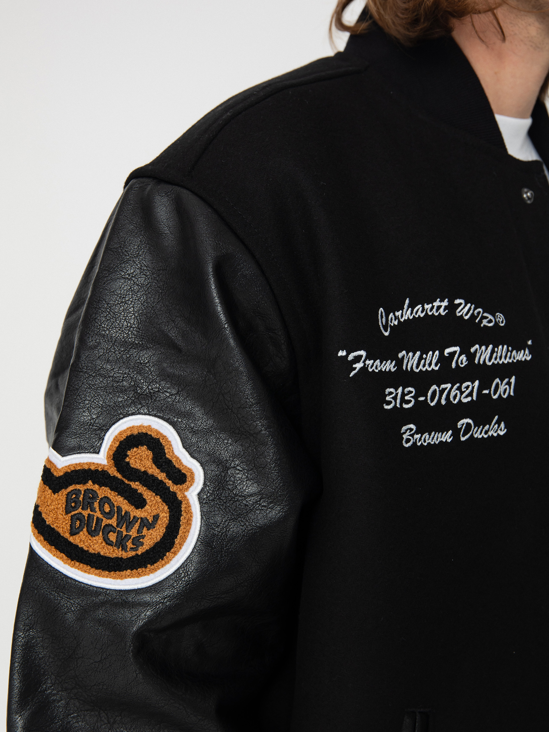 Carhartt WIP Jacket Brown Ducks Bomber (black/black)
