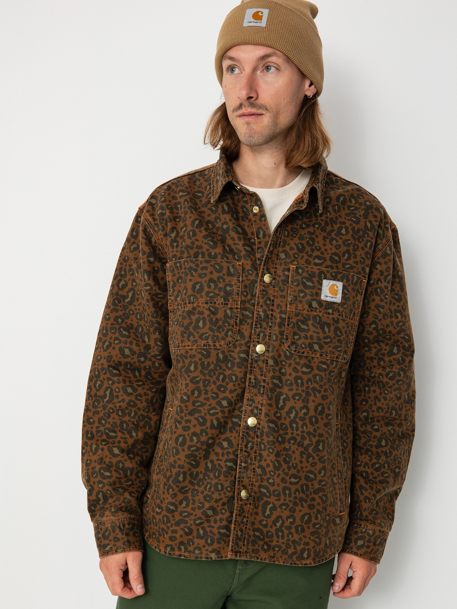 Carhartt WIP Jacket Conro - brown, camo (camo leo/tamarind/tamarind)