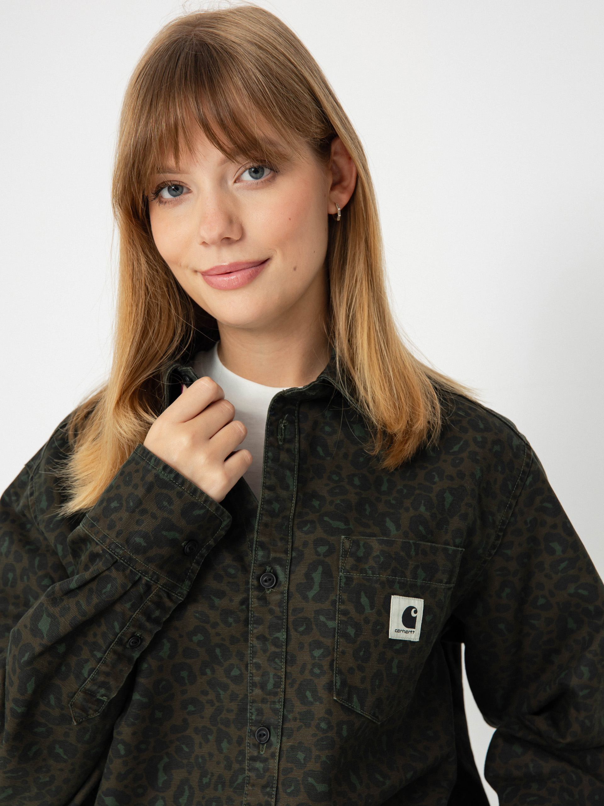 Carhartt WIP Hemd Leo Wmn (camo leo/tamarind/office green)