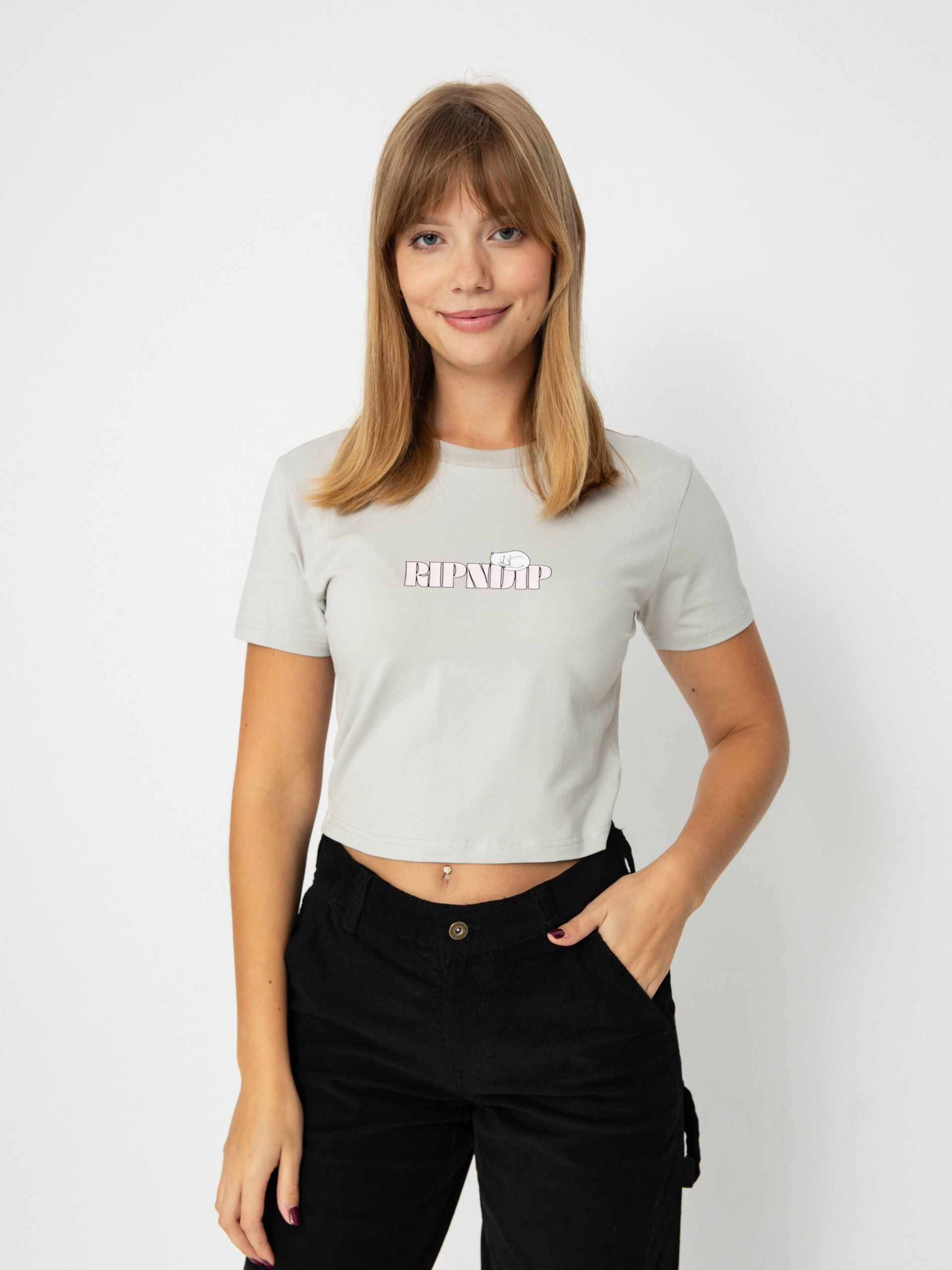 RipNDip T-Shirt Taste Like Nerm Cropped Baby Wmn - grey (grey)