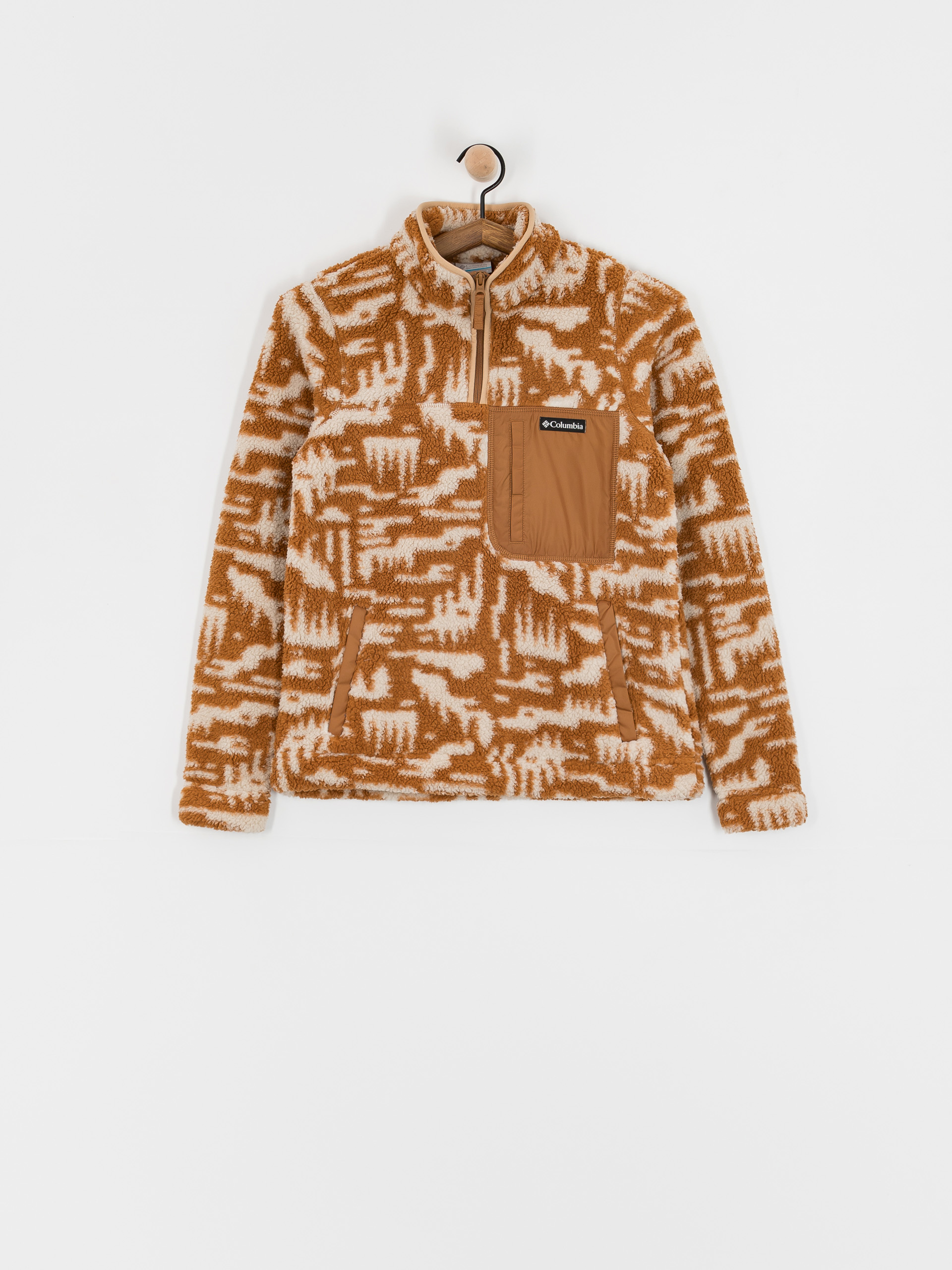 Damen Columbia Fleece Jacke West Bend 1/4 Zip II (camel brown hig)