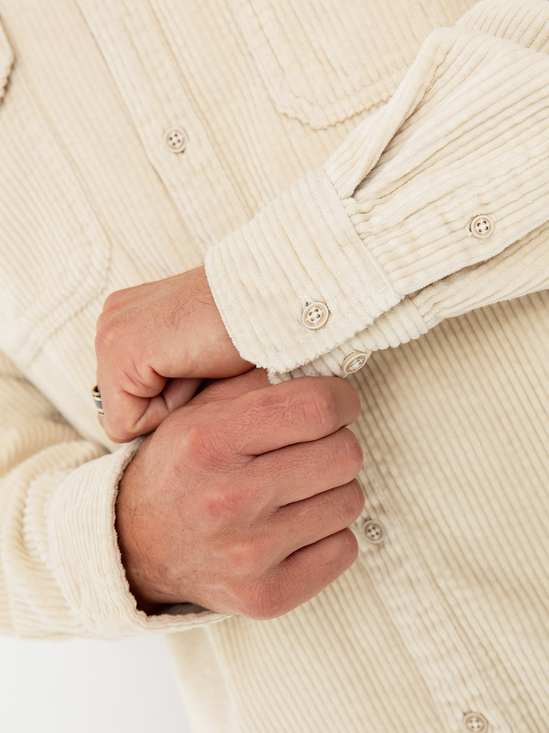 Iriedaily Bubble Cord Shirt (ecru)